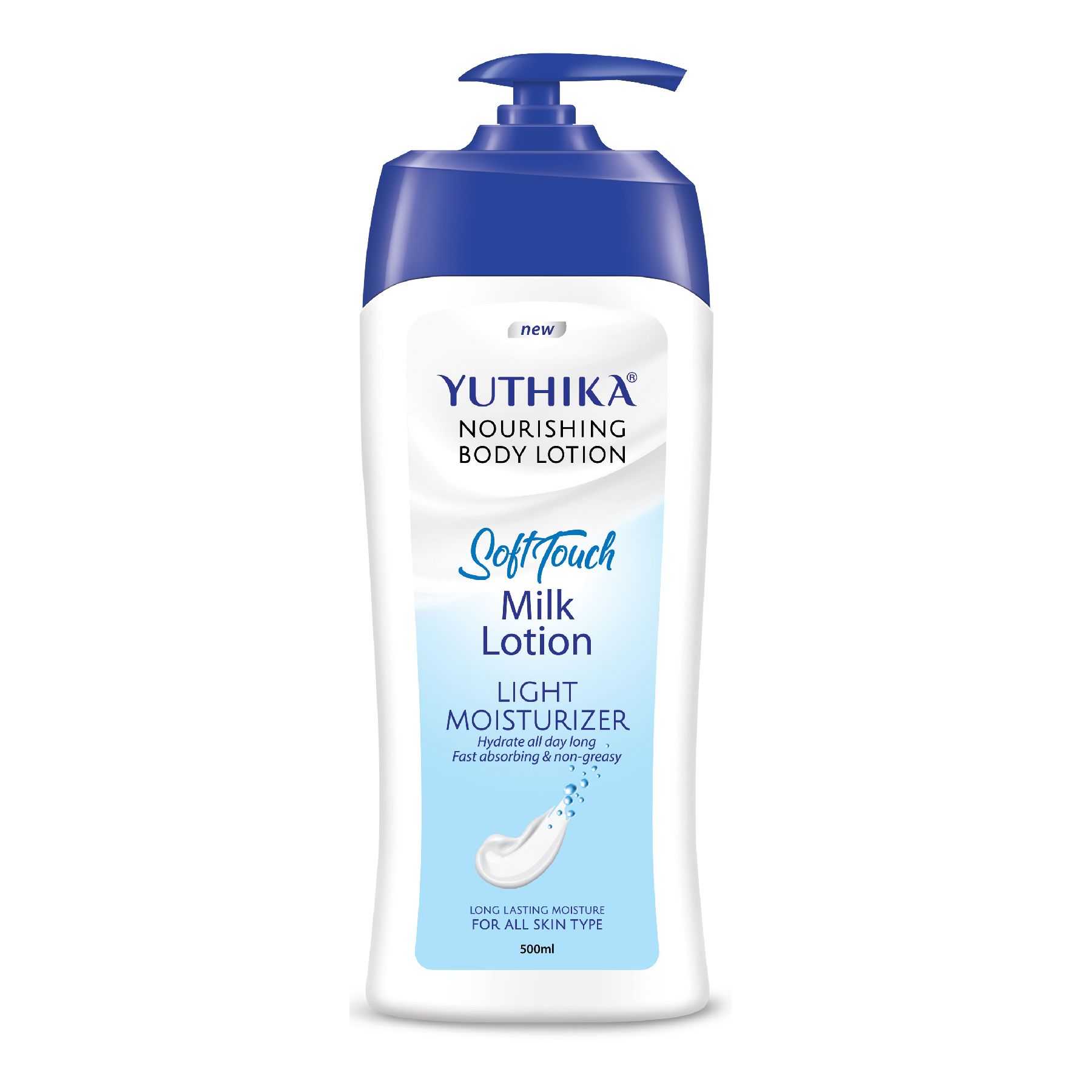 Yuthika Soft Touch Milk Body Lotion For Women & Men 500ML, Hydrating, Fast Absorbing, Non-greasy Lotion For Soft, Smooth Skin, All Skin Types