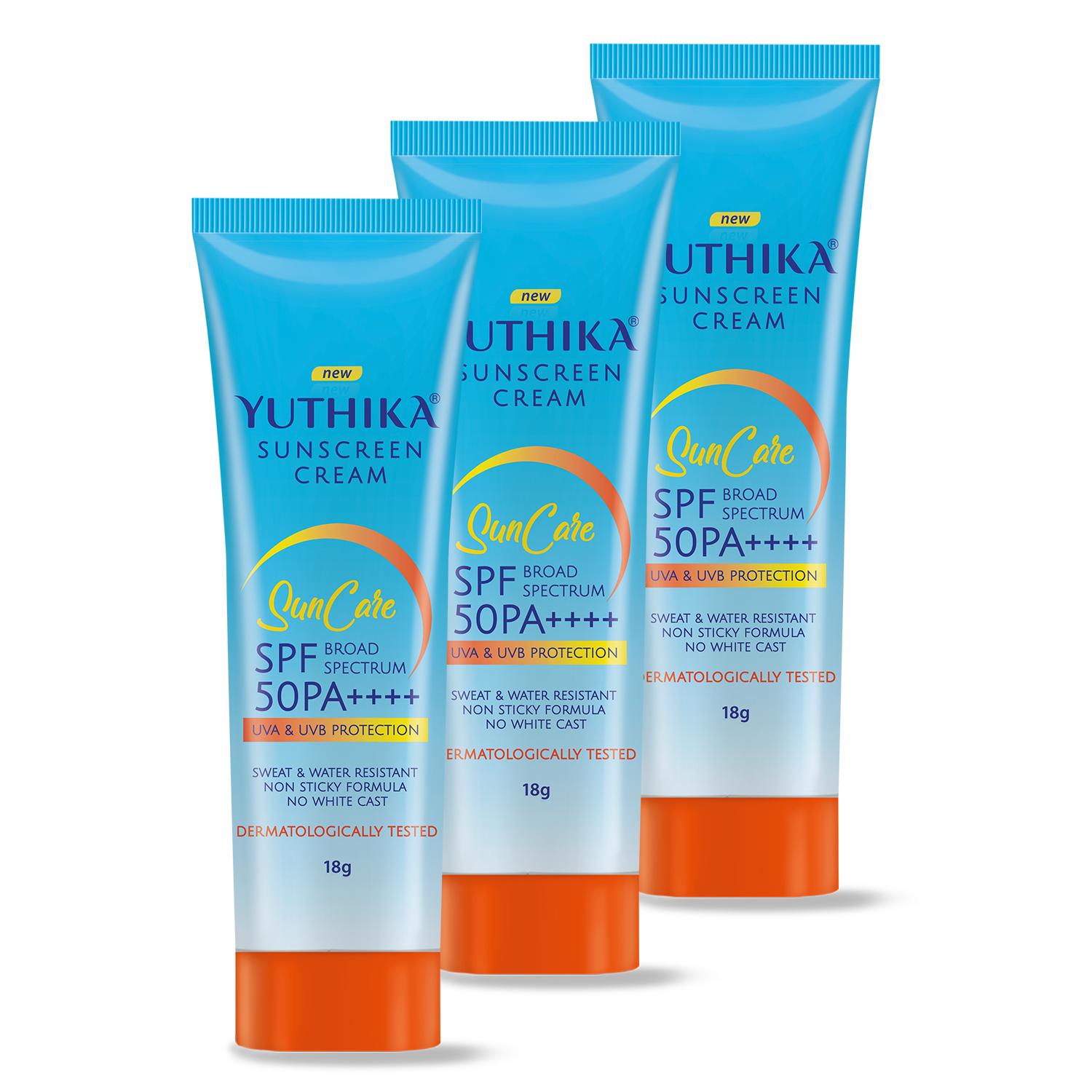 Yuthika Sunscreen Lotion Spf 50 Pa+++ 18G | High Protection, Non-greasy Formula, Uva & Uvb Protection For All Skin Types