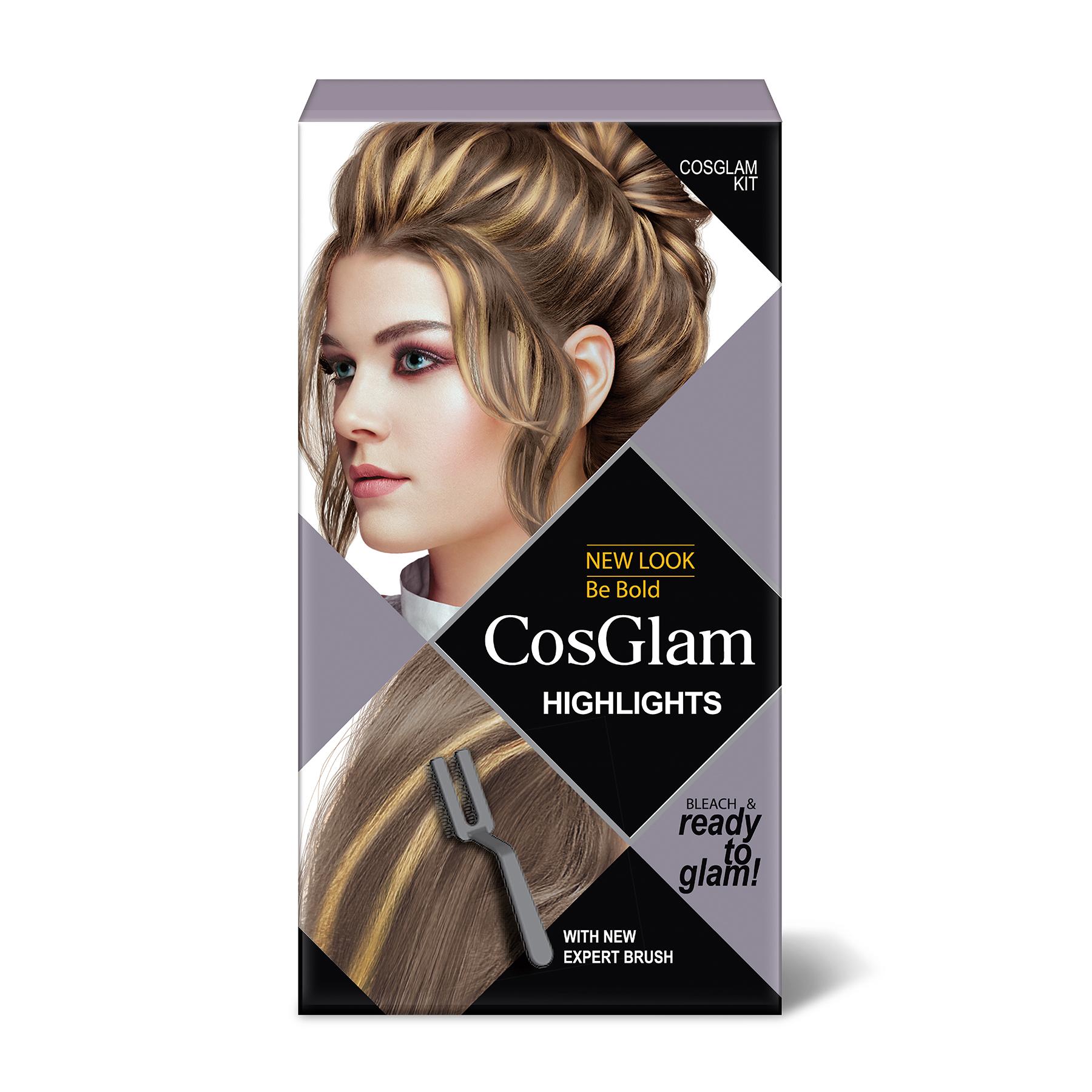 Cosglam Hair Highlights Colour For Women Semi Permanent Hair Color, 115ML Hair Highlighter Ready To Glam For Men & Women