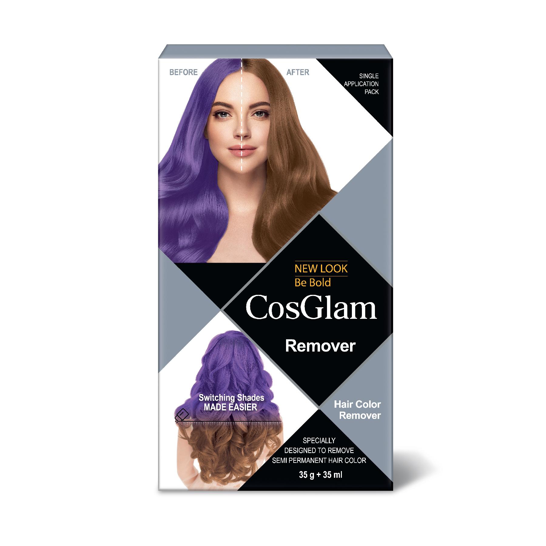 Cosglam Hair Highlighter Remover - 70ML | Efficiently Removes Highlighter Hair Highlights For Women With Easy Application