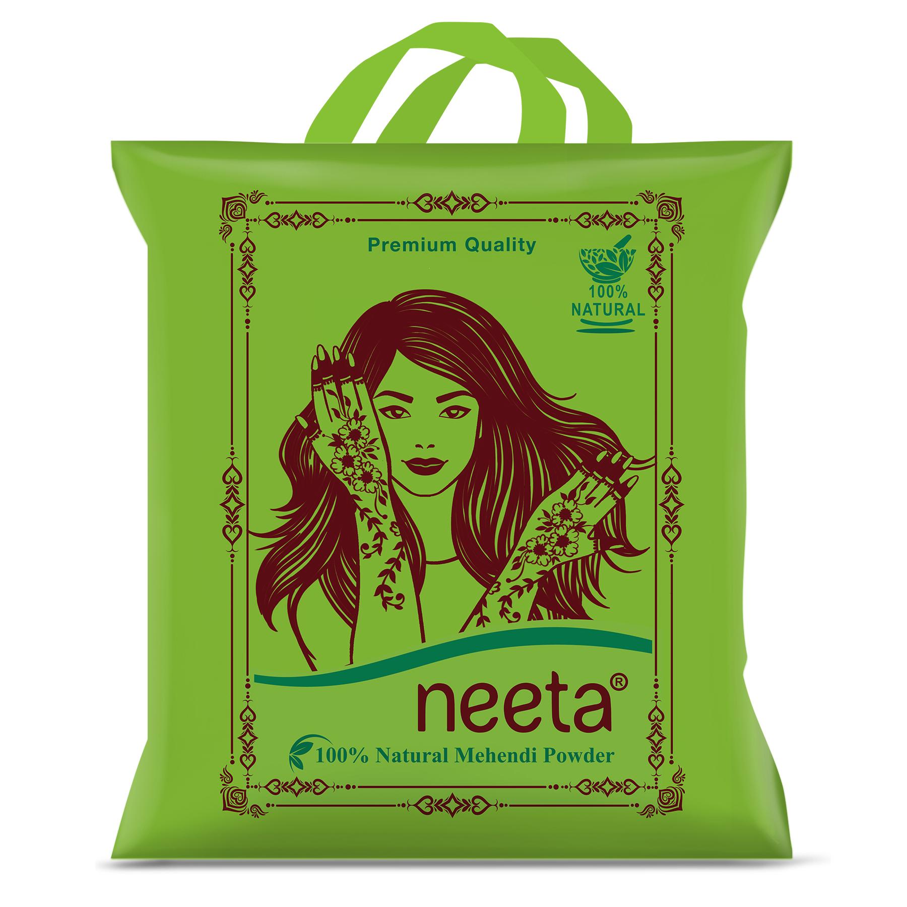 Neeta 100% Natural Henna Powder 1KG Rich Brown For Hair, Hands & Feet