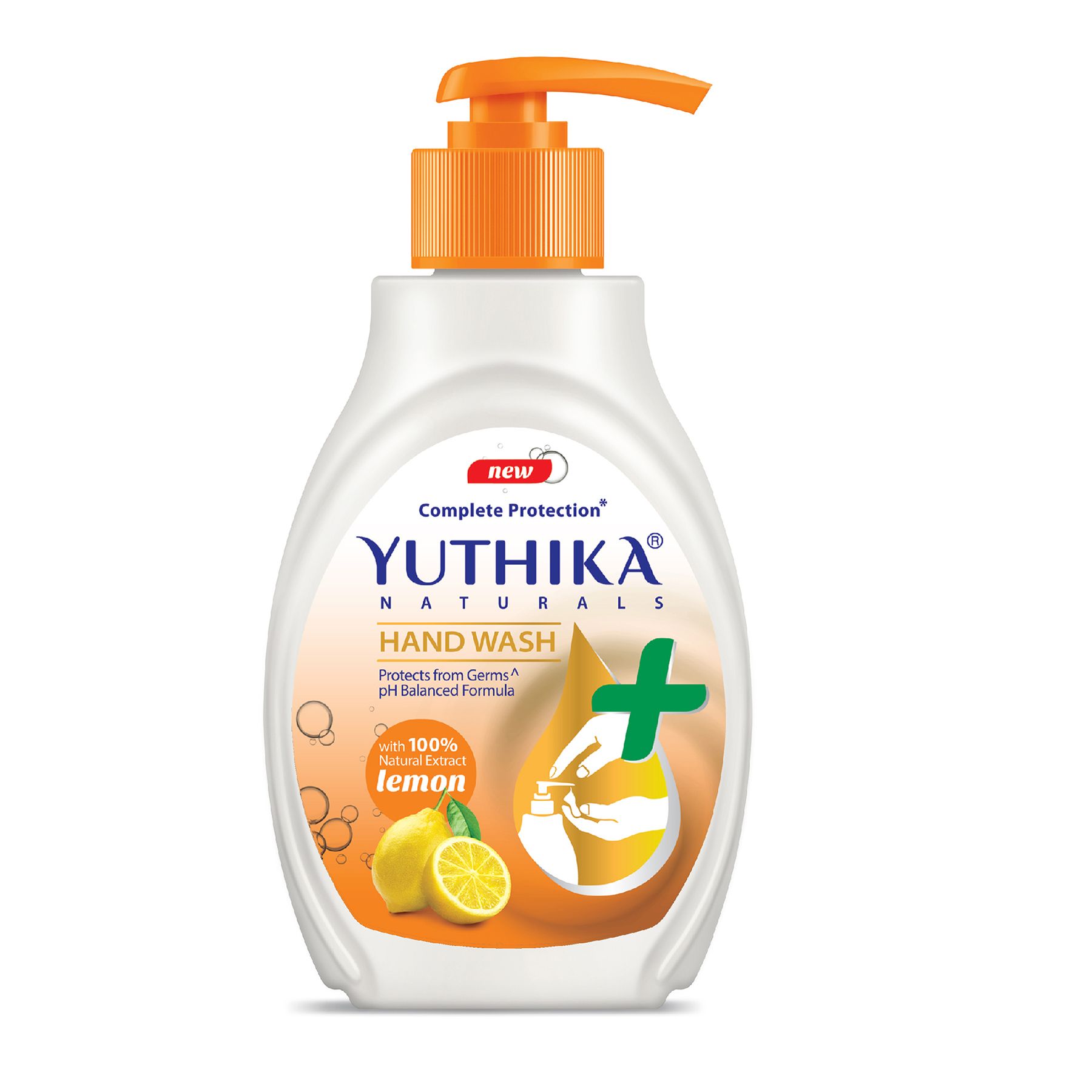 Yuthika Germ Protection Lemon Hand Wash Liquid Refill 500ML | Antibactirial Handwash With Ph Balanced Formula