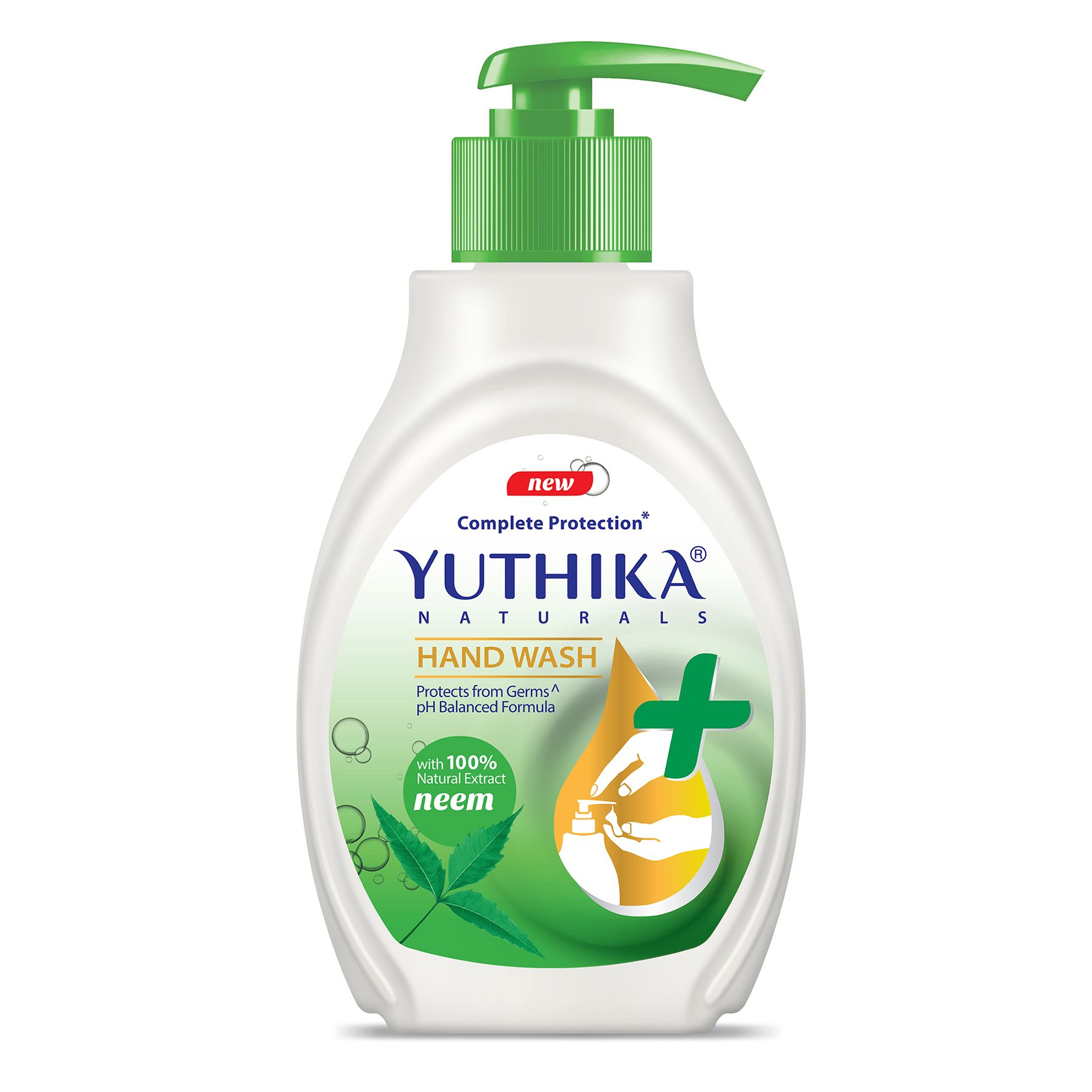 Yuthika Germ Protection Neem Hand Wash Liquid Refill 500ML | Antibactirial Handwash With Ph Balanced Formula