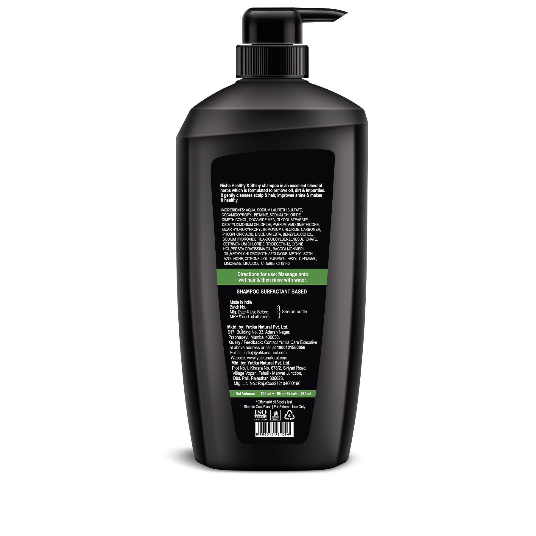 Nisha Avocado And Brahmi Oil Shampoo For Women & Men 650 Ml For Silky, Shiny And Healthy Hair, Cleanse Oily Scalp, All Hair Types image 2