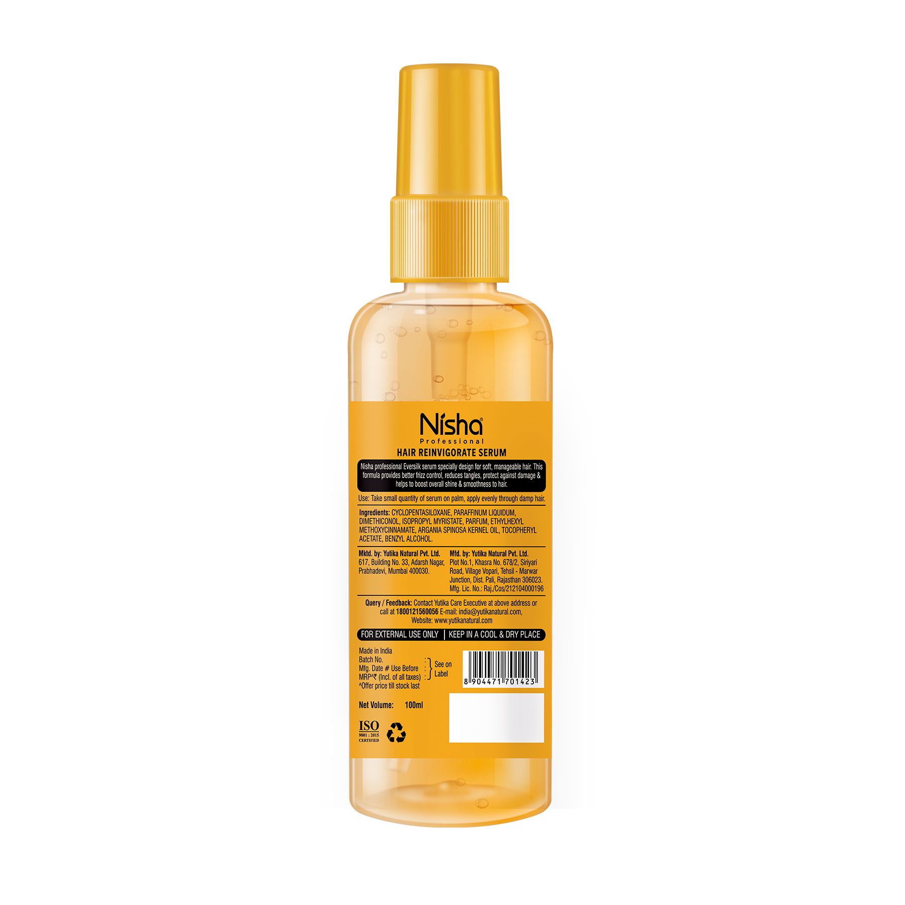 Nisha Hair Serum Eversilk Argan Oil Serum 100ML - Hair Serum For Dry Frizzy Hair, Hair Serum For Women & Men, Serum For Hair Smoothing image 2