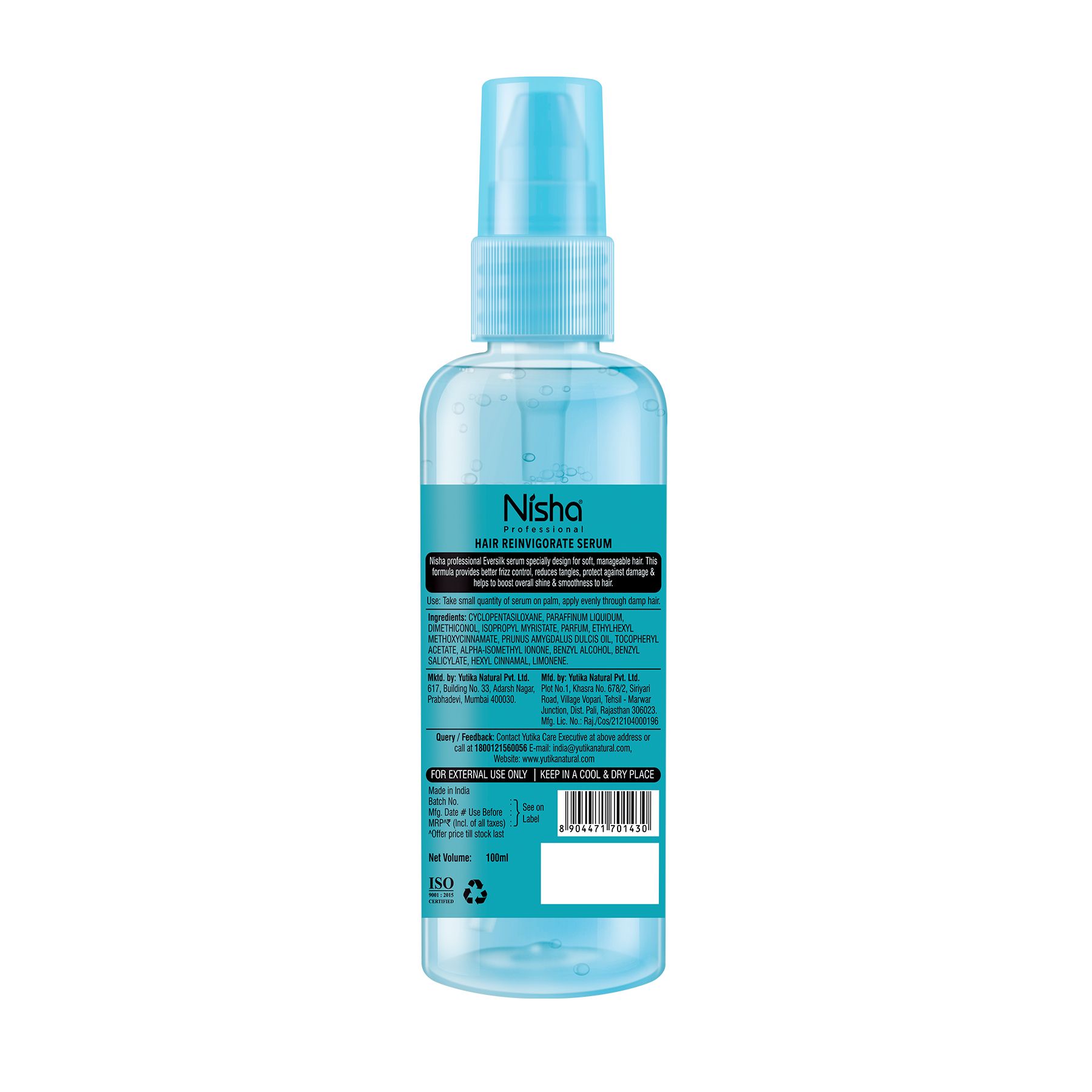 Nisha Hair Serum Eversilk Pro-vitamin Serum 100ML - Hair Serum For Dry Frizzy Hair, Hair Serum For Women & Men, Serum For Hair Smoothing image 2