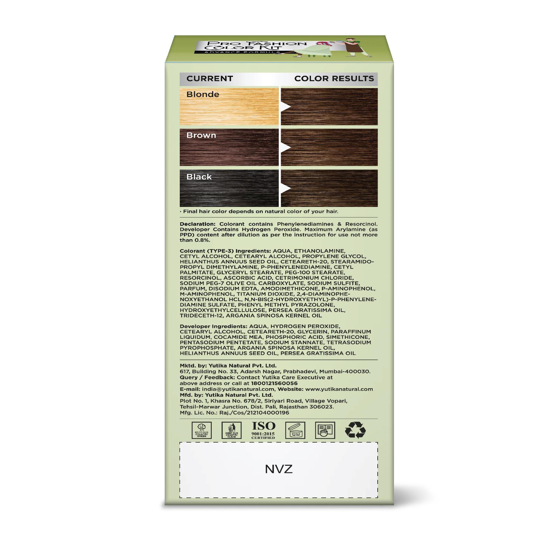 Neeta Professional Fashion Color Kit Permanent Hair Color Dark Brown 3.0 image 2