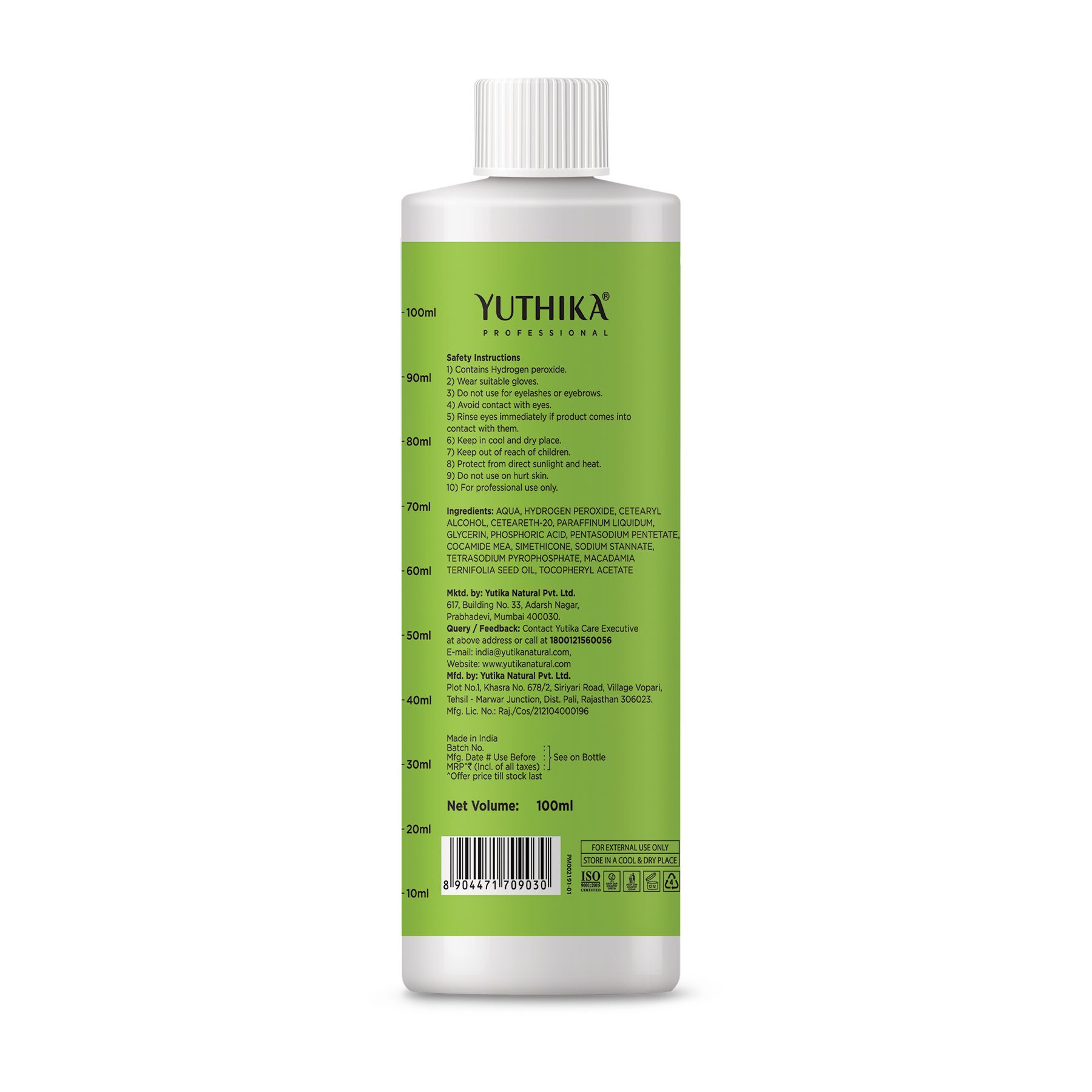 Yuthika Professional Hair Developer 30 Volume (9%), 150 Ml image 2