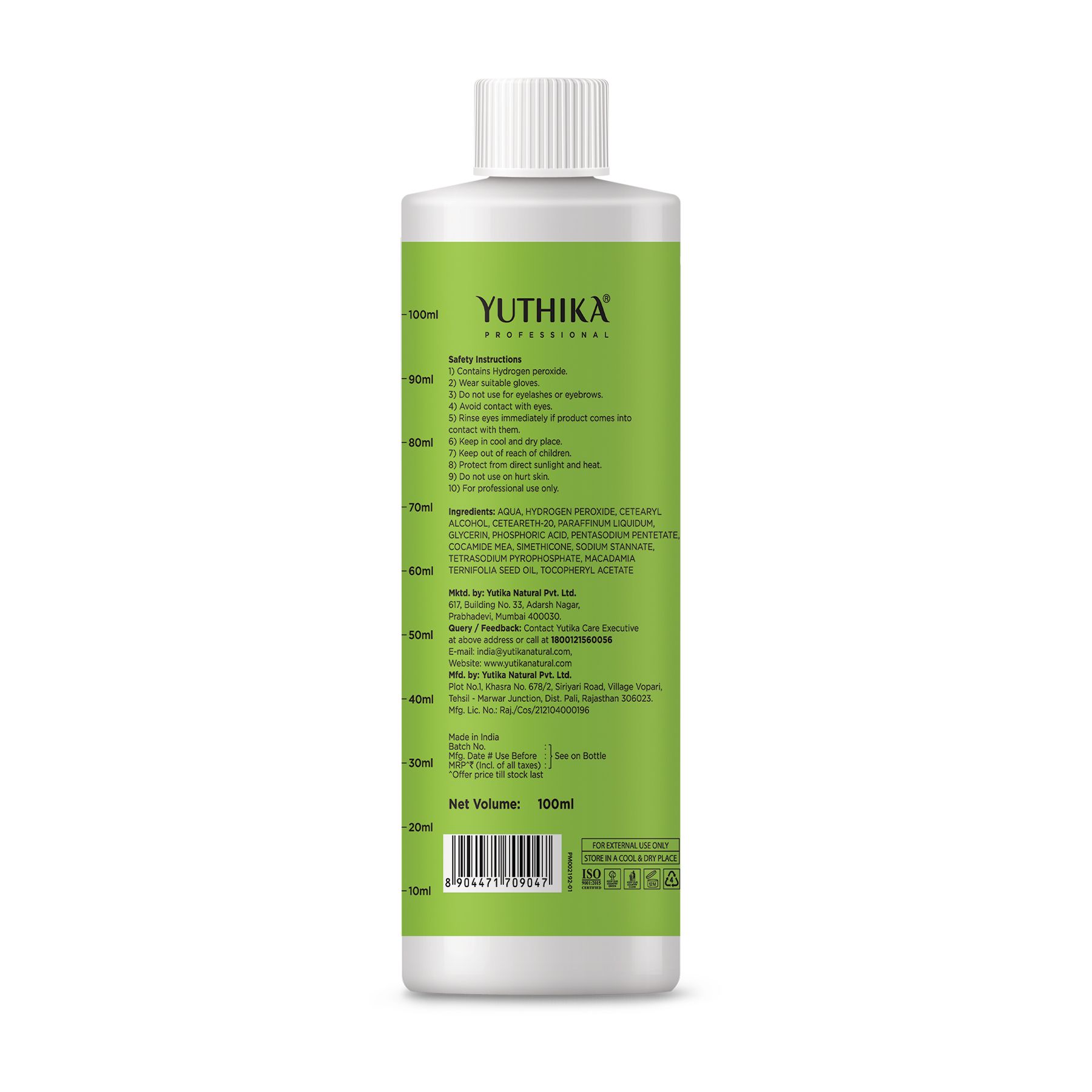 Yuthika Professional Hair Developer 40 Volume (12%), 150 Ml image 2