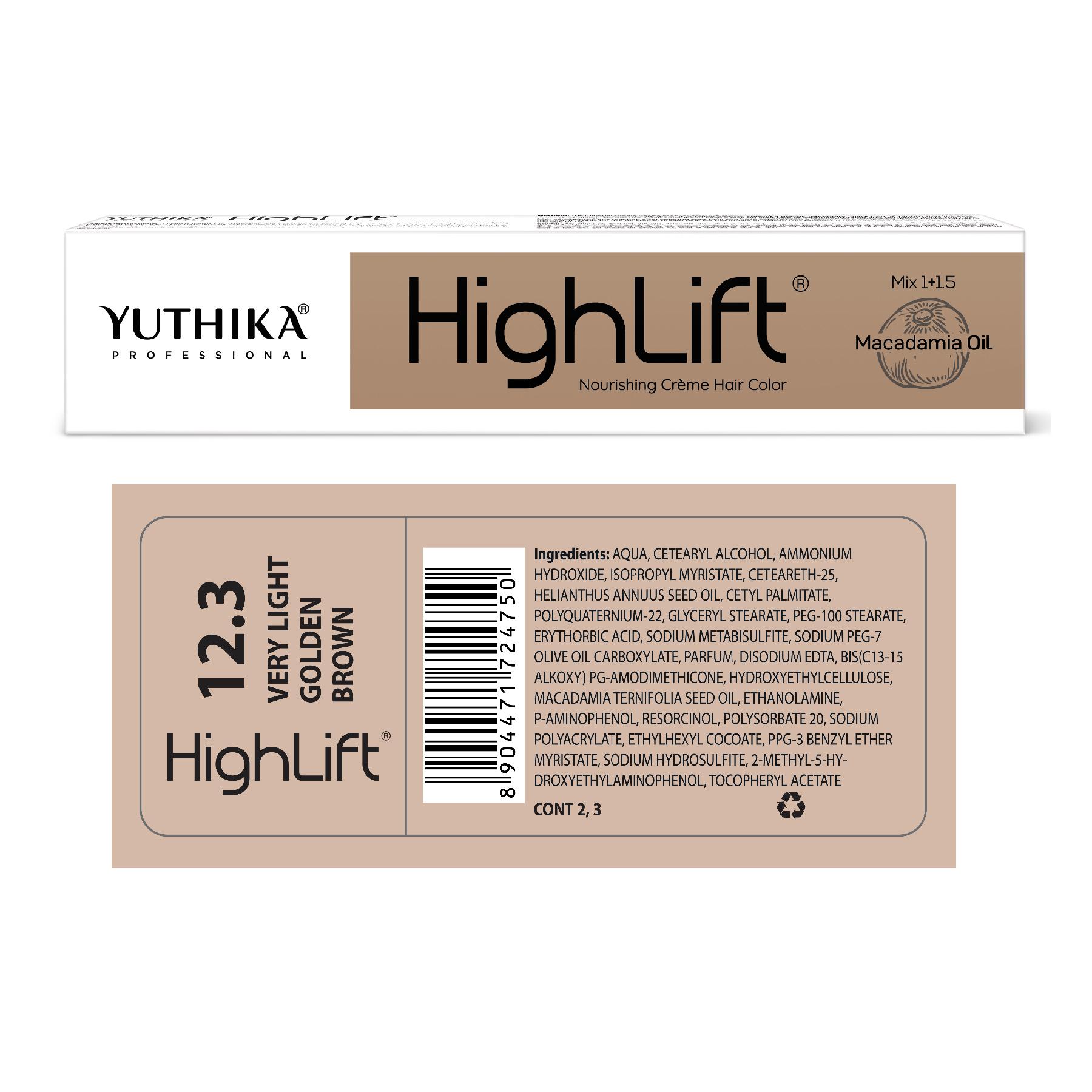 Professional High Lift Creme Hair Colour 12.3 Very Light Golden Brown 50G |100% Grey Cover| Long Lasting Tone image 2