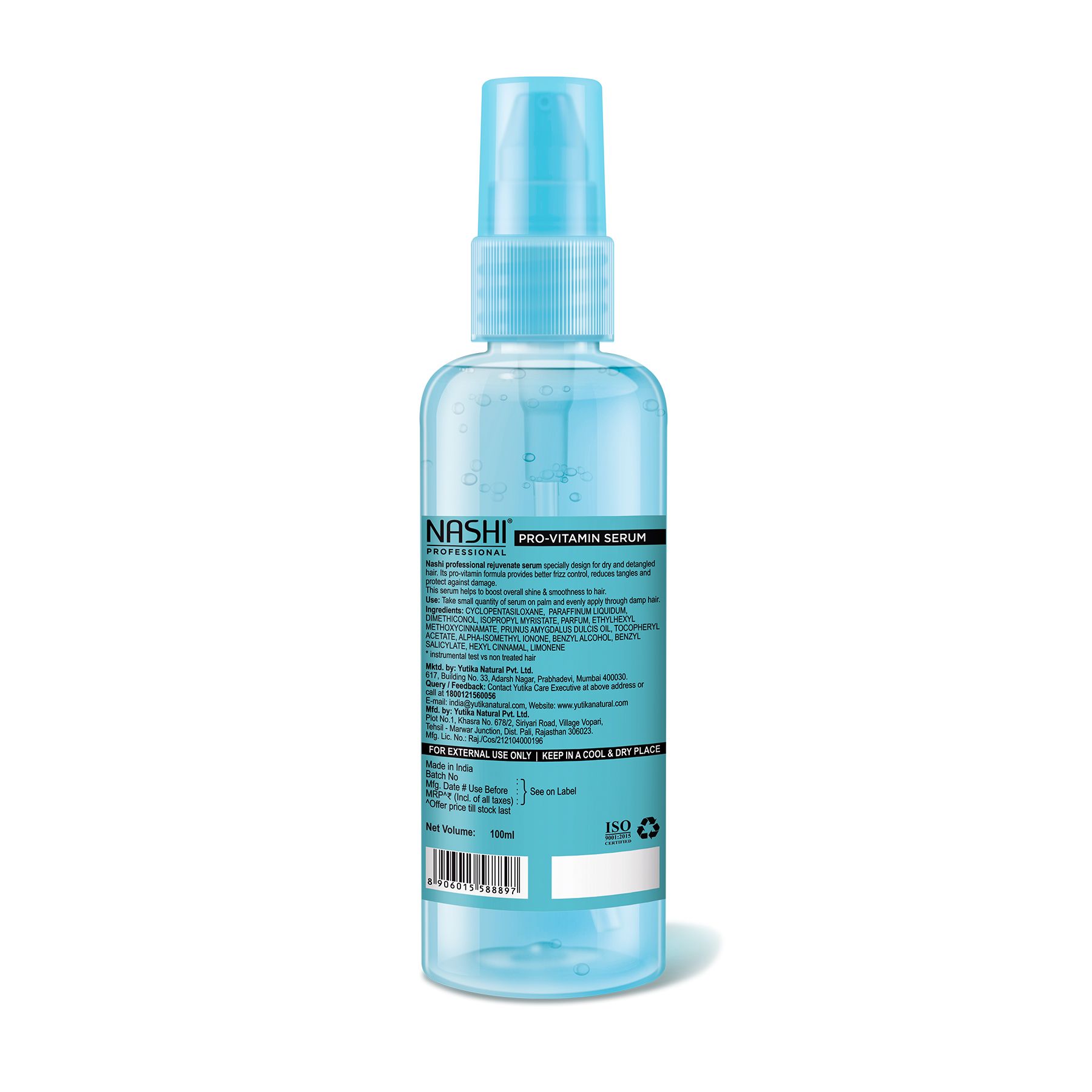 Nashi Eversilk Pro Vitamin Hair Serum For Women & Men, Hydrating, Shine, Frizz Control, Detangling & Promotes Healthy Hair Growth (100ML) image 2