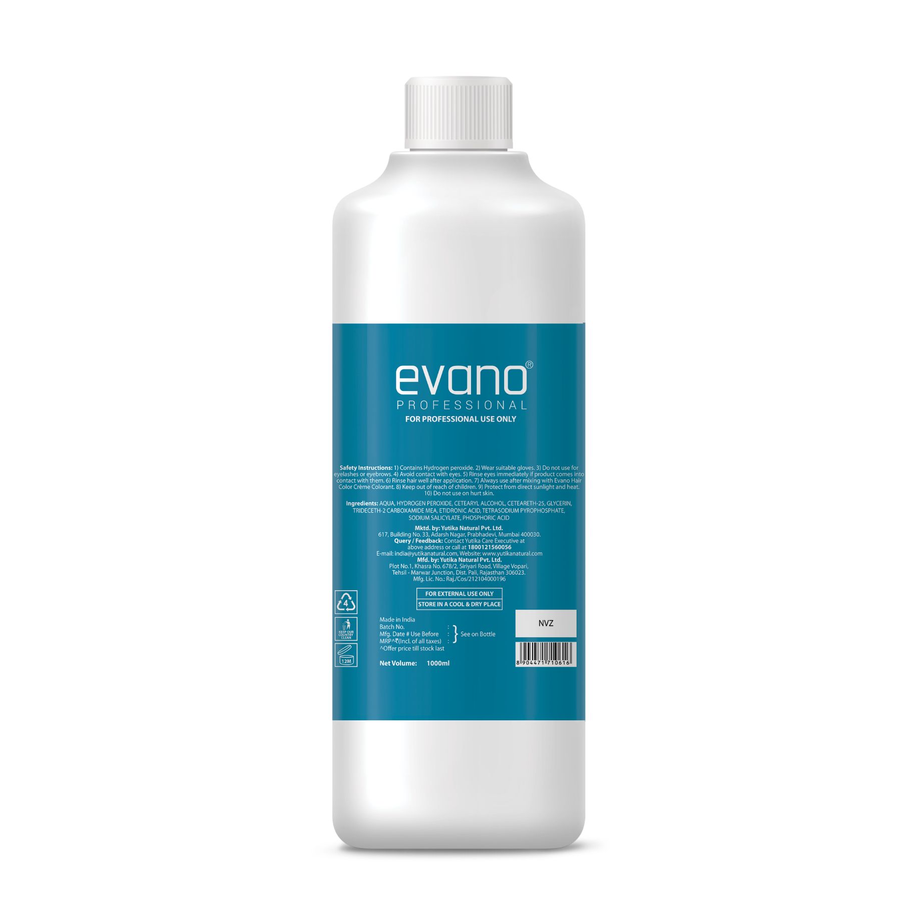 Evano Professional Developer For Hair Colour 1000ML | 10 Minute | Perfect For Women & Men Hair Color image 2