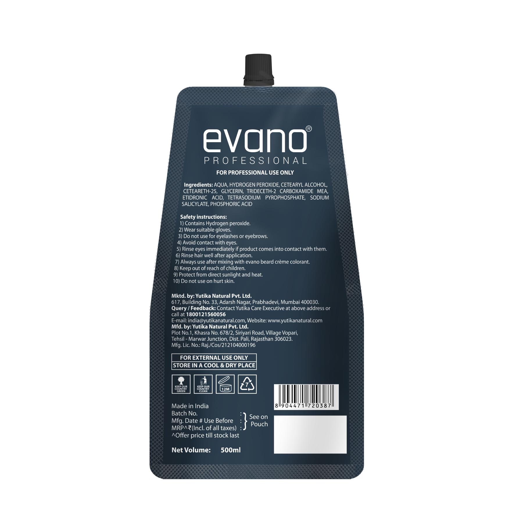 Evano Professional Activator Developer For Beard Color For Men 500ML |10 Minute | Perfect For Beard Colour image 2