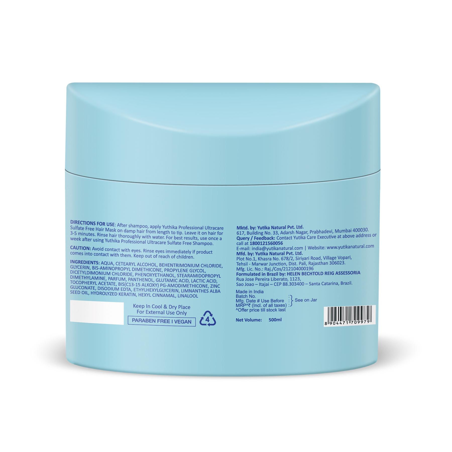 Yuthika Ultracare Hair Mask Sulphate Free 500ML image 2