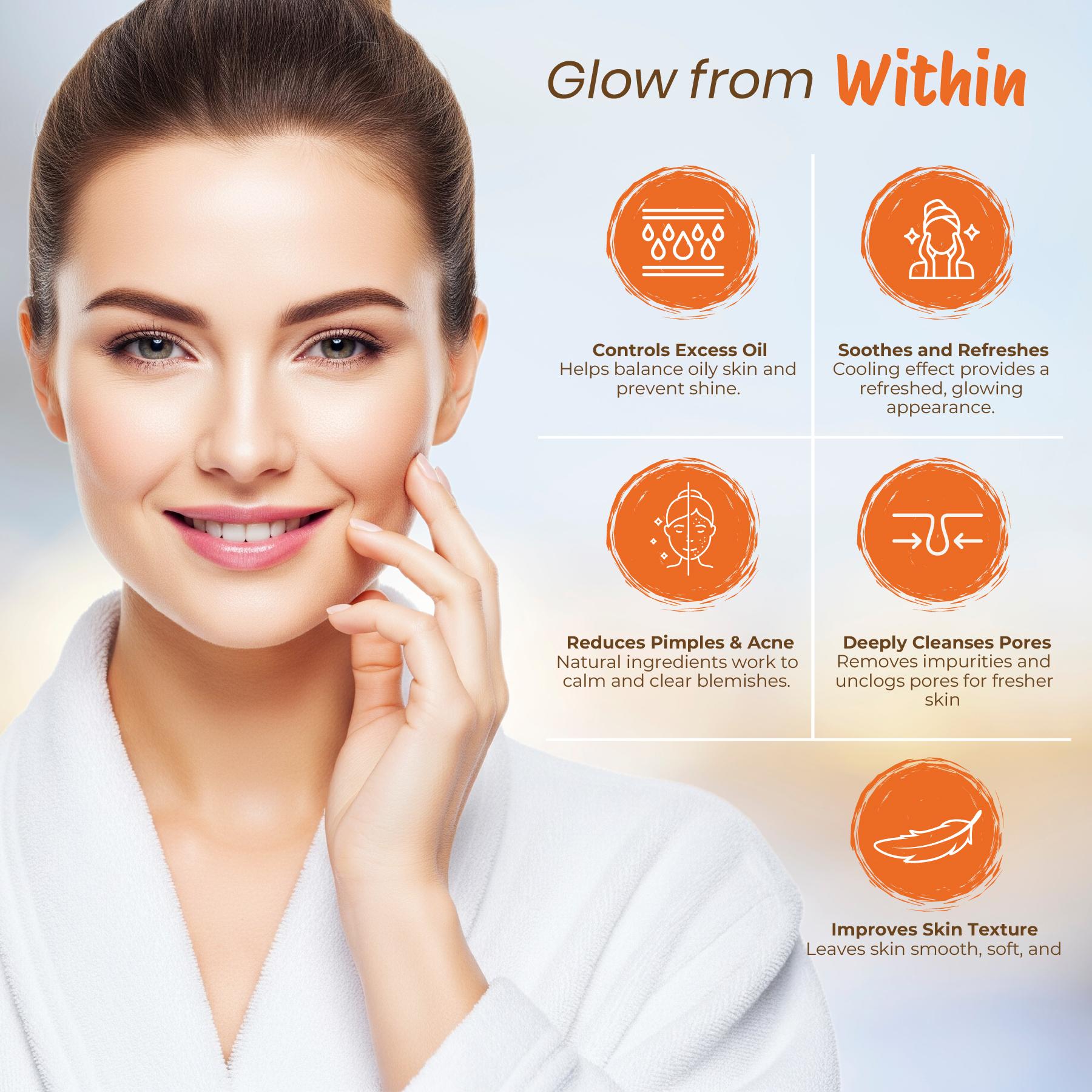 Multani Mitti Powder For Face Pack Pouch Pack Of 10 | Natural Oil Control, Acne & Tan Removal image 2