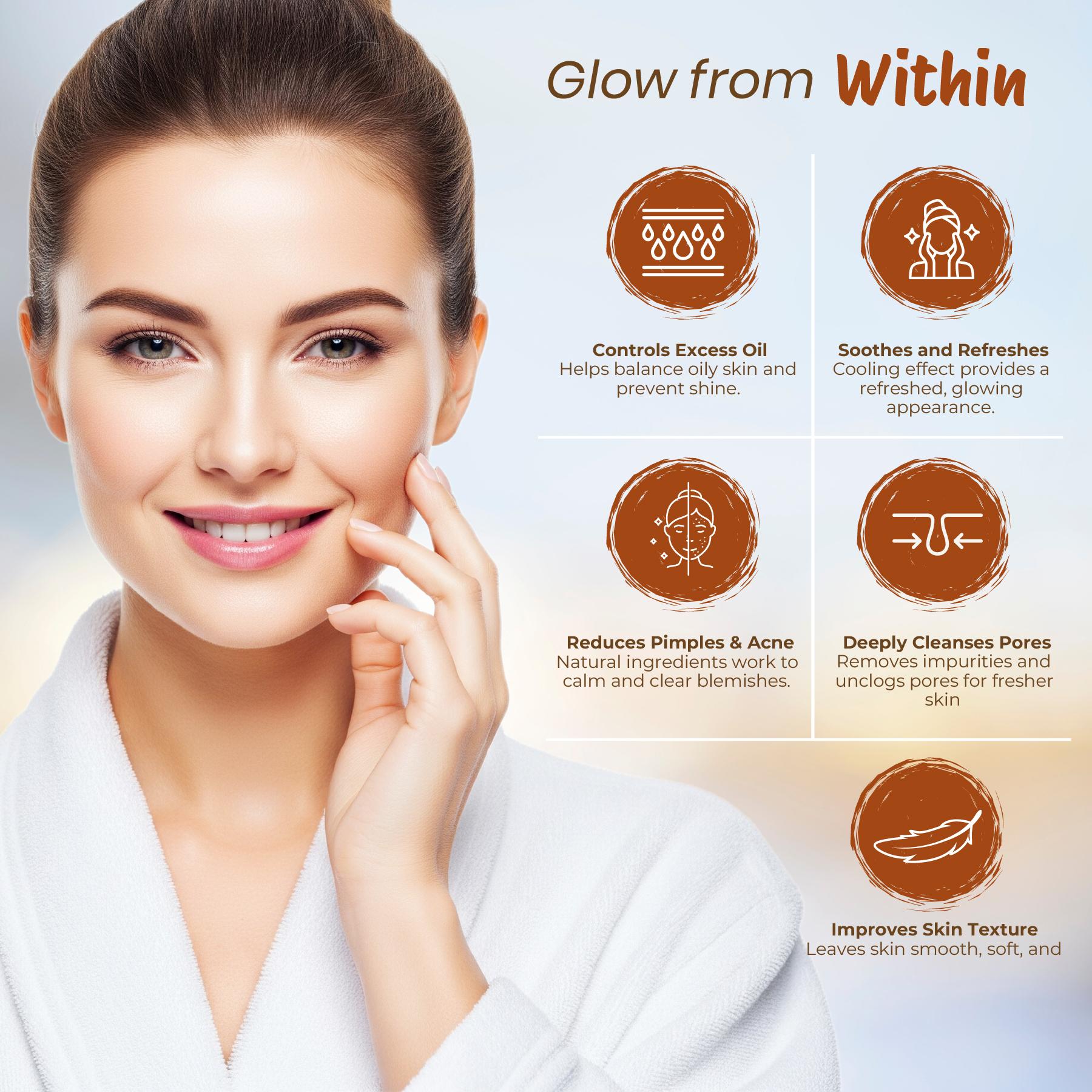 Multani Mitti Powder For Face Pack Pouch Pack Of 10 | Natural Oil Control, Acne & Tan Removal image 2