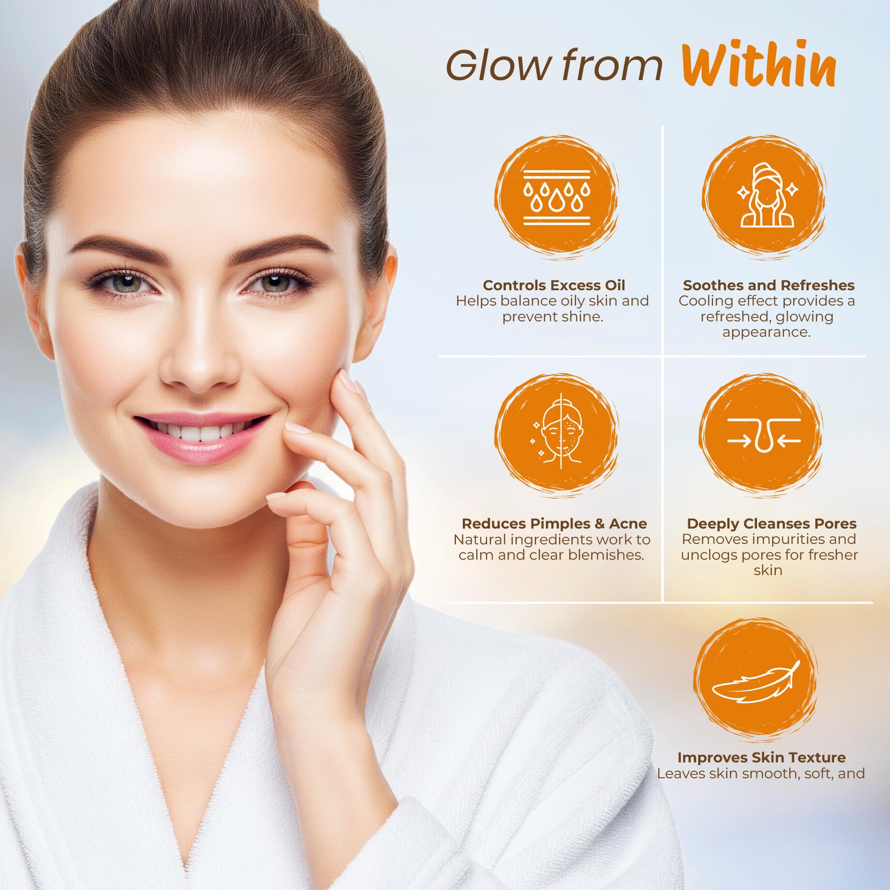 Multani Mitti Powder For Face Pack Pouch Pack Of 10 | Natural Oil Control, Acne & Tan Removal image 2