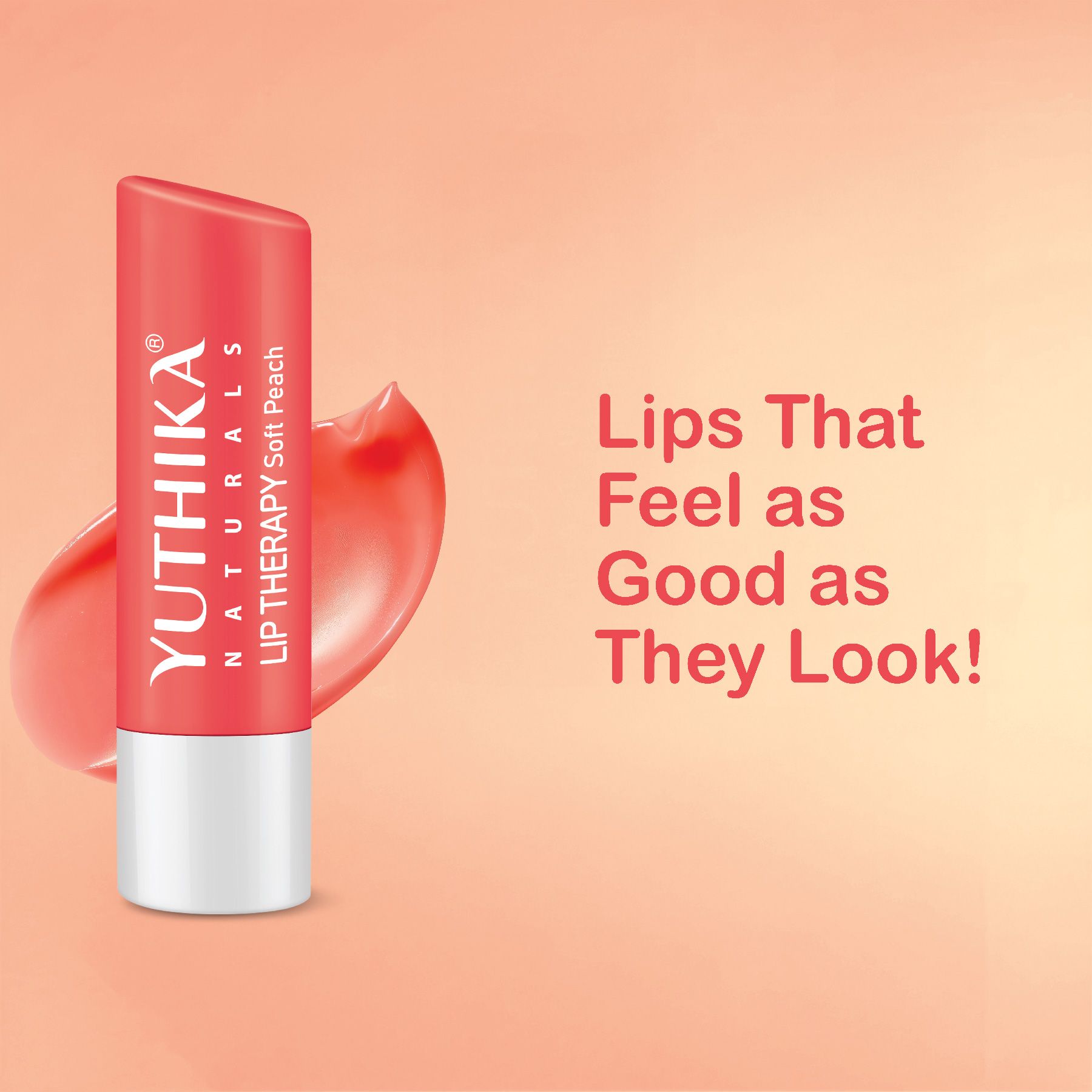 Yuthika Moisturizing Lip Balm – Soft Peach 4.8G | Repairs Dry, Damaged Lips With Natural Oils | Hydrated & Smooth Lips | Glossy Finish image 3