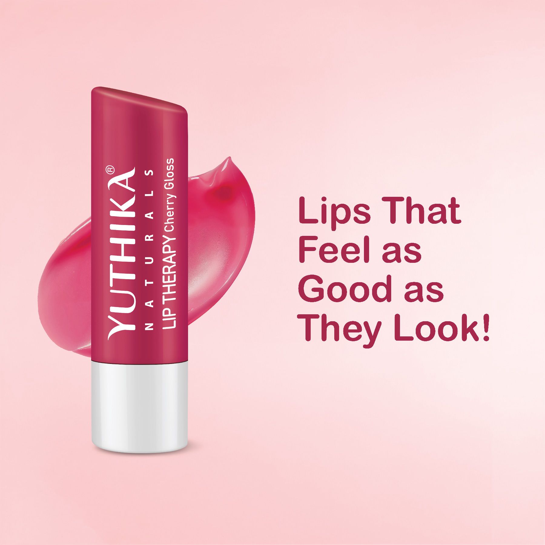 Yuthika Moisturizing Lip Balm – Cherry Gloss 4.8G | Repairs Dry, Damaged Lips With Natural Oils| Hydrated & Smooth Lips | Glossy Finish image 3
