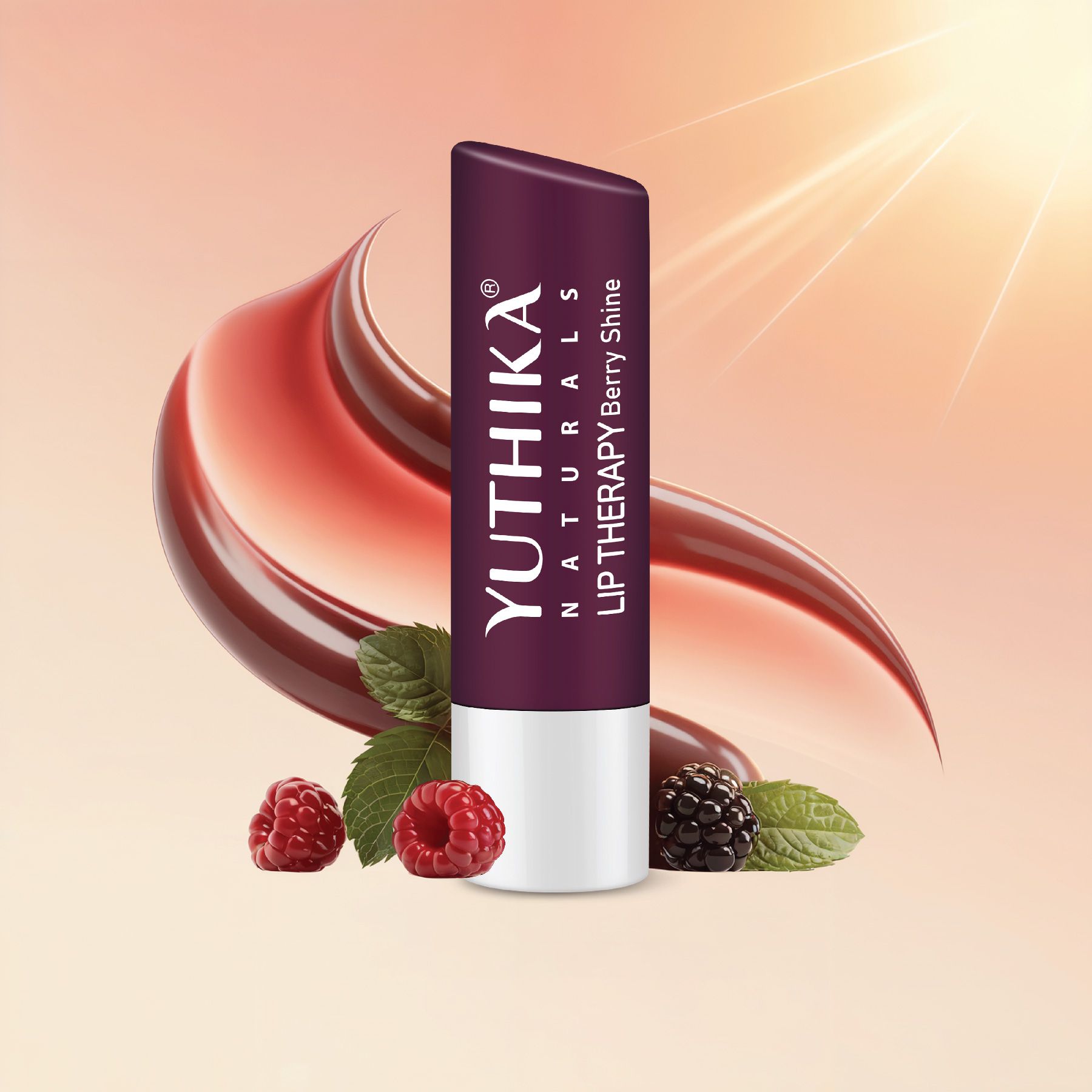 Yuthika Moisturizing Lip Balm – Berry Shine 4.8G | Repairs Dry, Damaged Lips With Natural Oils | Hydrated & Smooth Lips | Glossy Finish image 3