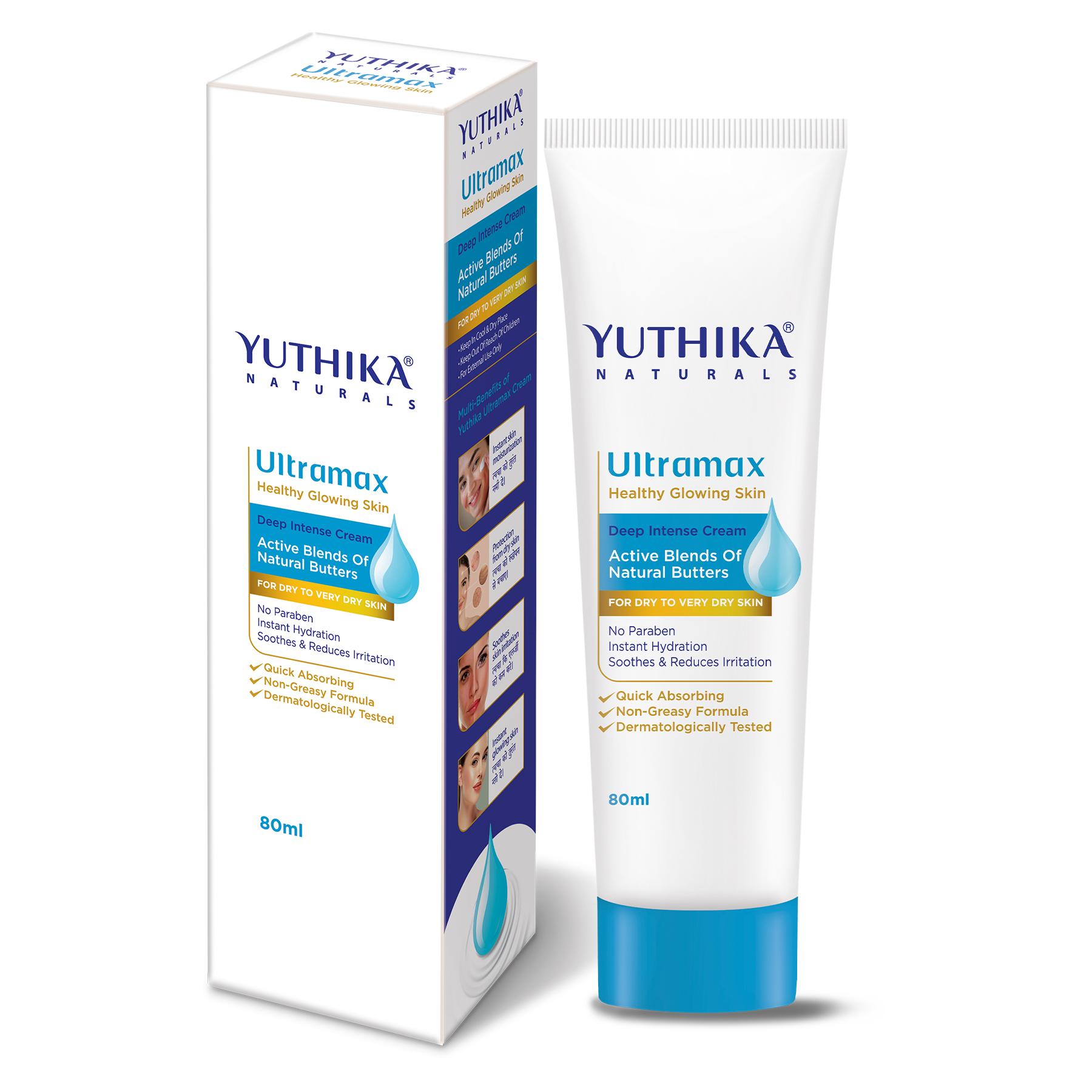 Yuthika Ultramax Deep Intense Moisturizing Cream For Dry To Very Dry Skin Face Moisturizer For Men & Women Deep Hydration & Softness Non-greasy Dermatologically Tested (80ML) image 3