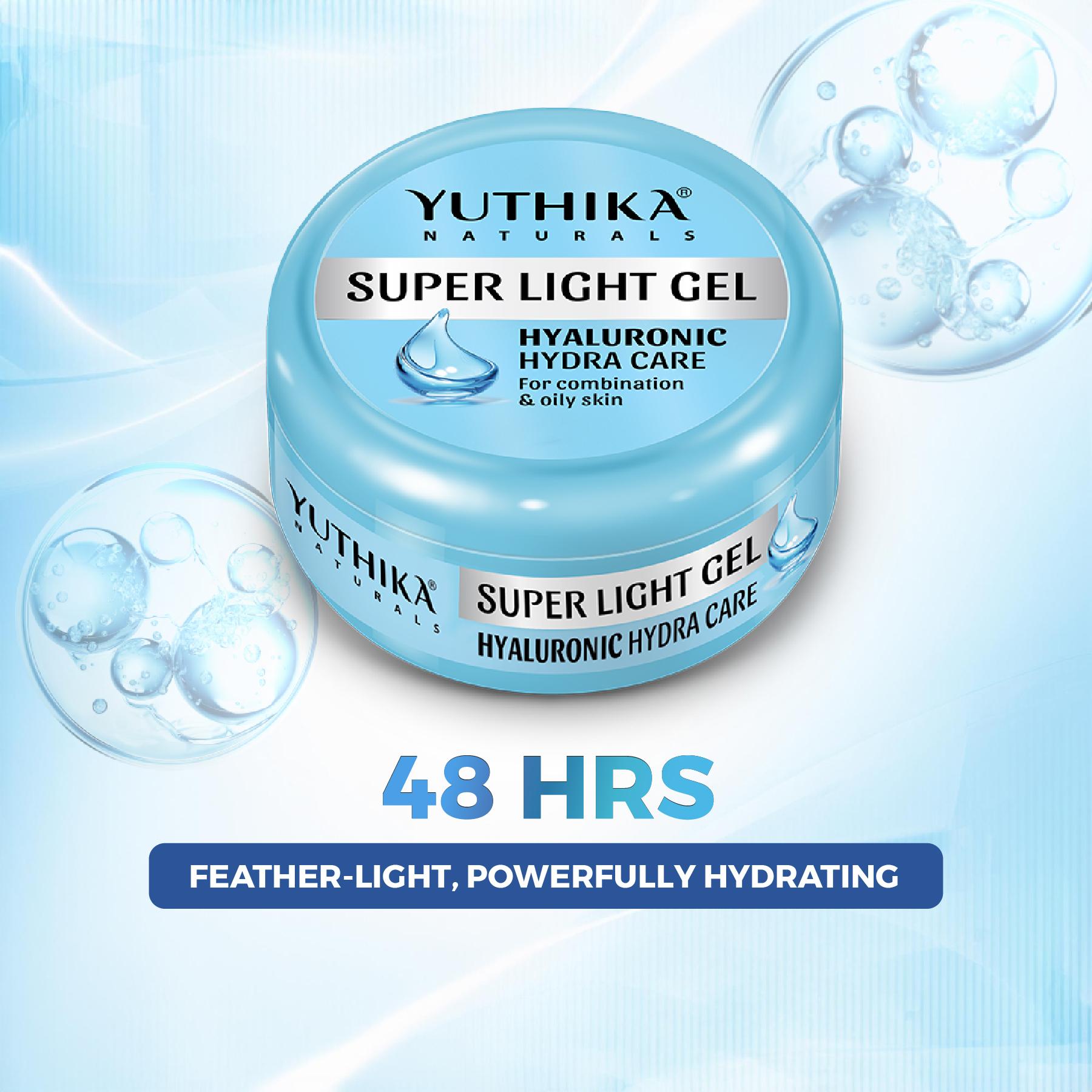 Yuthika Super Light Gel Face Moisturizer With Hyaluronic Acid 300ML | Oil-free & Non Sticky | Face Gel For Combination & Oily Skin | Moisturizer Cream image 3