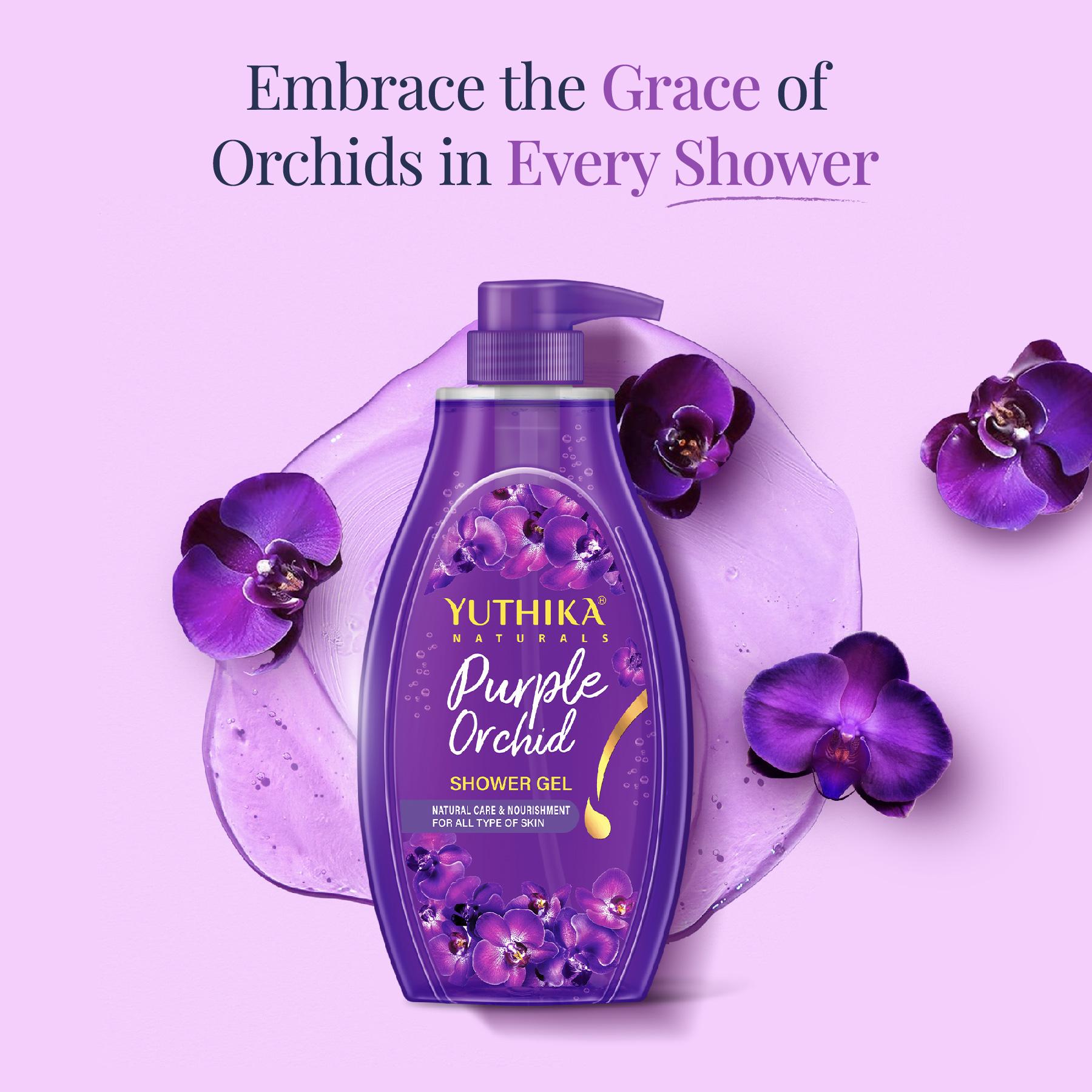 Yuthika Purple Orchid Body Wash Shower Gel 750 Ml | Gentle Cleanser For Women & Men | Refreshing Fragrance | Suitable For All Skin Types | Daily Nourishing Bath Care image 3