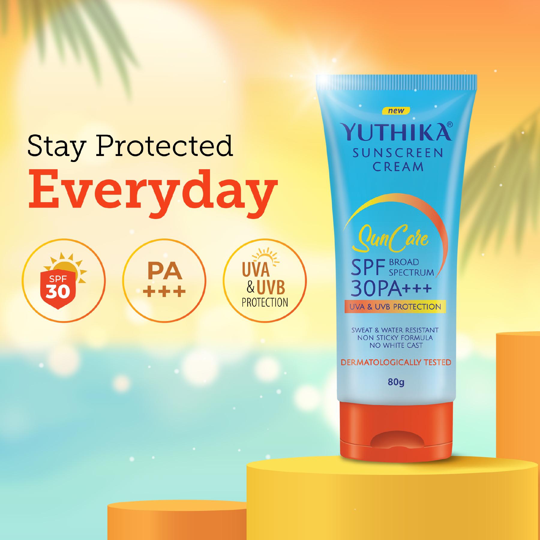 Yuthika Sunscreen Lotion Spf 30 Pa+++ 80G | High Protection, Non-greasy Formula, Uva & Uvb Protection For All Skin Types image 3