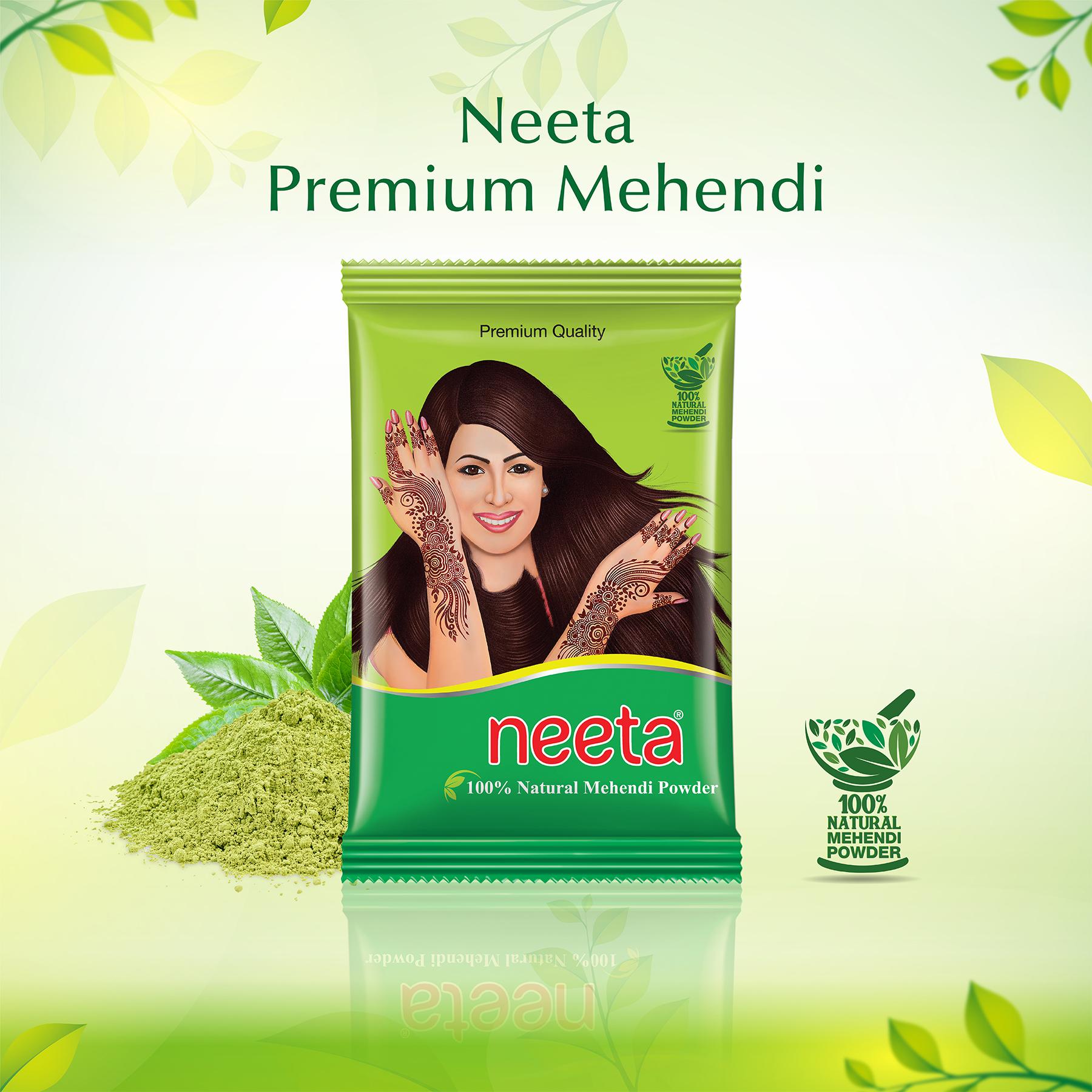 Neeta 100% Natural Mehendi Powder Premium Quality Pure Henna Powder Brown (1KG) image 3