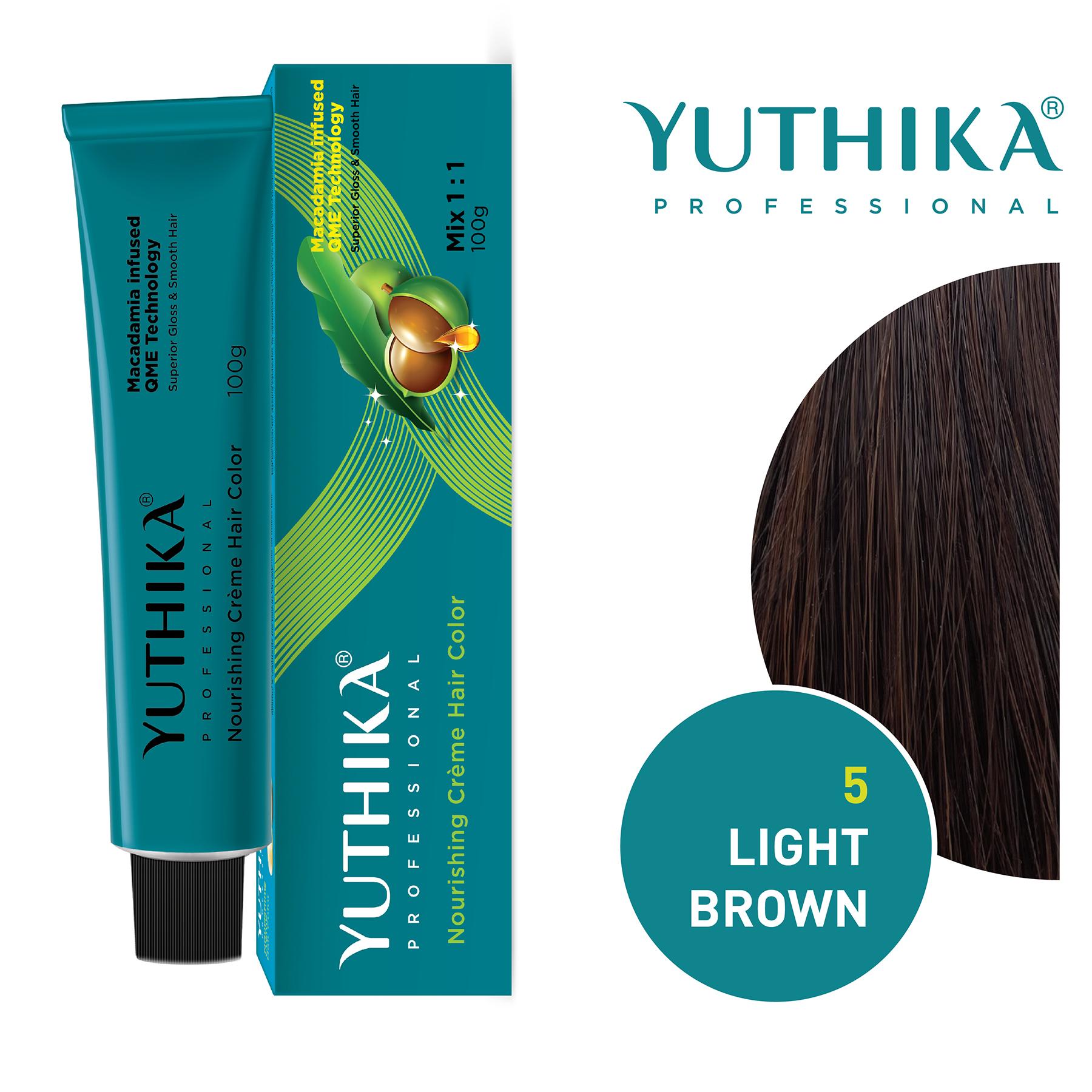 Yuthika Professional Creme Hair Color 100G Light Brown 5.0 image 3