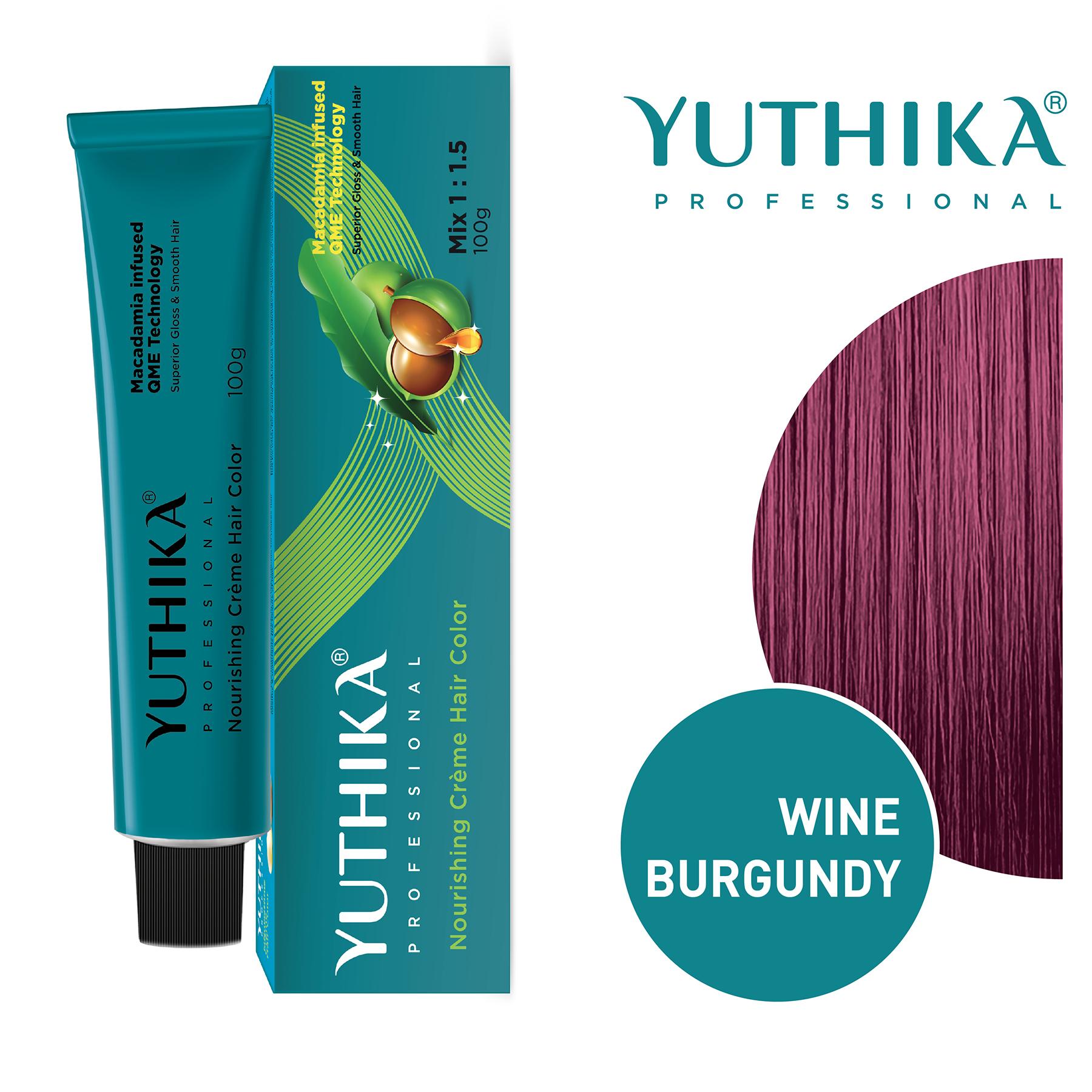 Yuthika Professional Creme Hair Color 100G Wine Burgundy 6.26 image 3