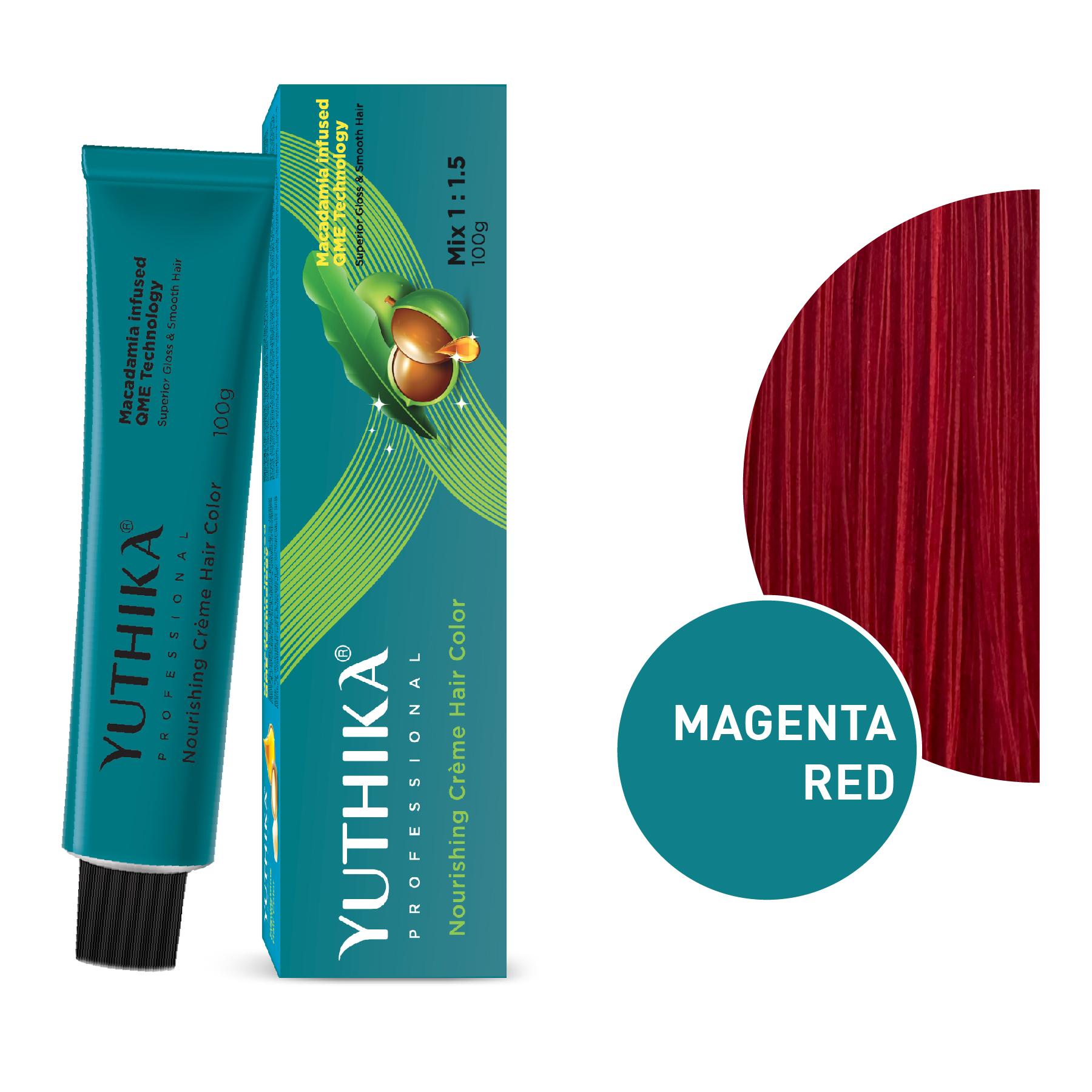 Professional Creme Hair Colour 100GM, Magenta Red | 100% Grey Coverage | Infused With Macadamia Oil image 3