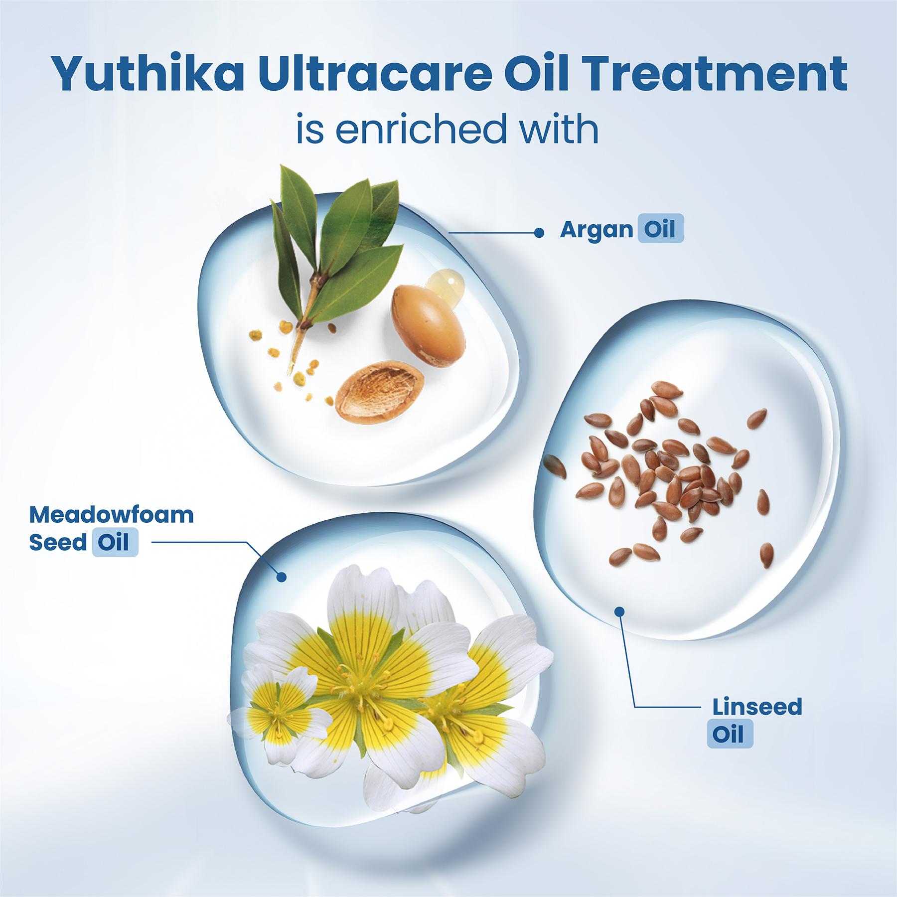 Yuthika Hair Oil - Ultracare Hair Treatment Oil 100ML For Dry, Damaged & Frizzy Hair - Light & Non-sticky Hair Care Oil For Men & Women, Soft & Strong Hair For All Hair Types image 3