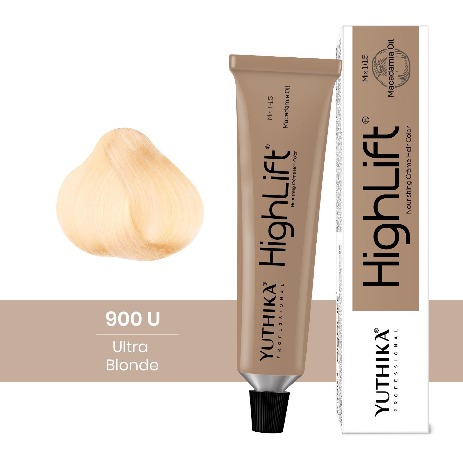 Yuthika Professional High Lift Creme Hair Colour 900U Ultra Blonde 50G | 100% Grey Coverage | Permanent Hair Color For Women & Men | Infused With Macadamia Oil & Vitamin E image 3
