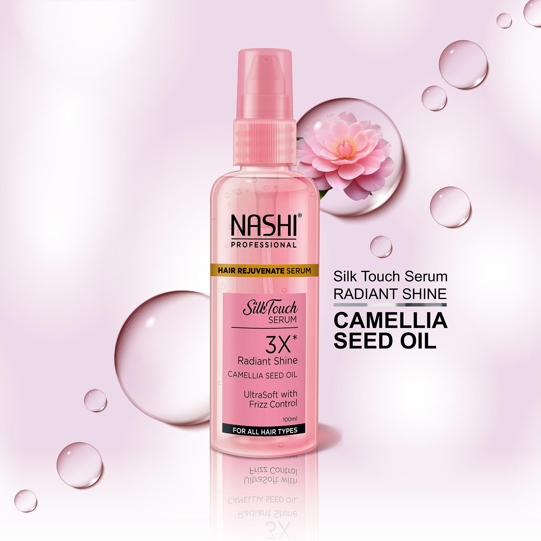 Nashi Eversilk Camellia Seed Oil Hair Serum For Men & Women, Nourishes, Strengthens Hair, Improves Shine & Scalp Health (100ML) image 3