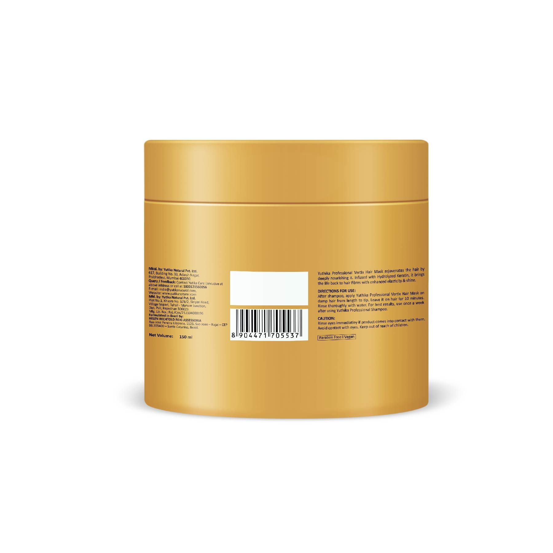 Yuthika Vertix Keratin Hair Mask 150ML image 3