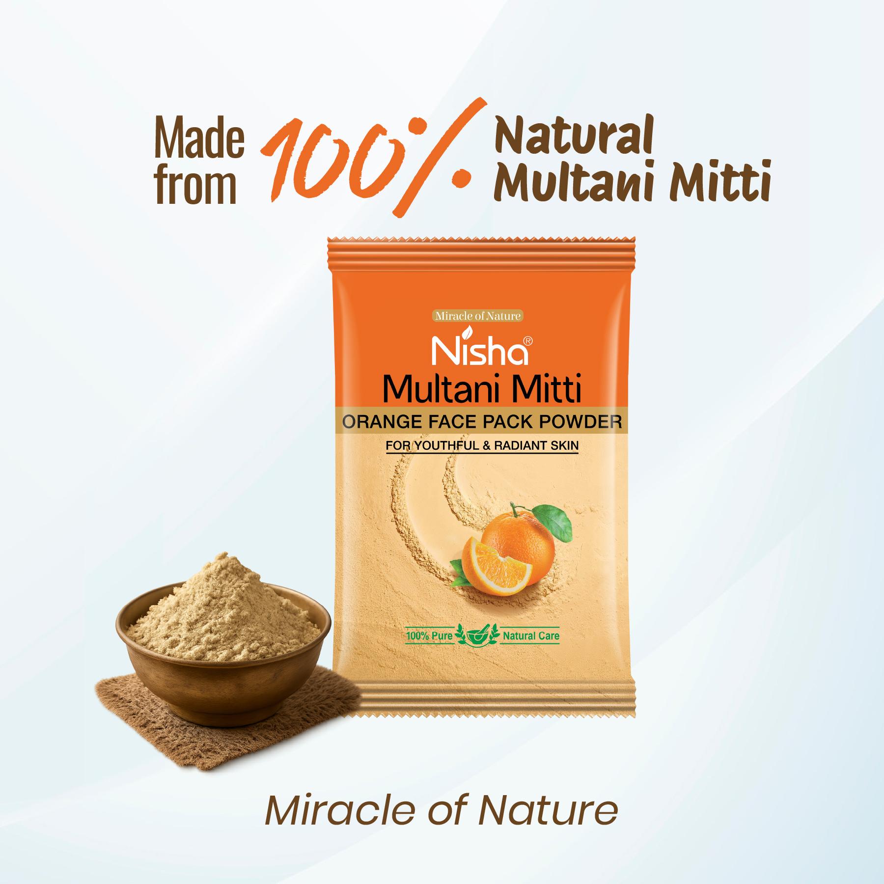 Multani Mitti Powder For Face Pack Pouch Pack Of 10 | Natural Oil Control, Acne & Tan Removal image 3