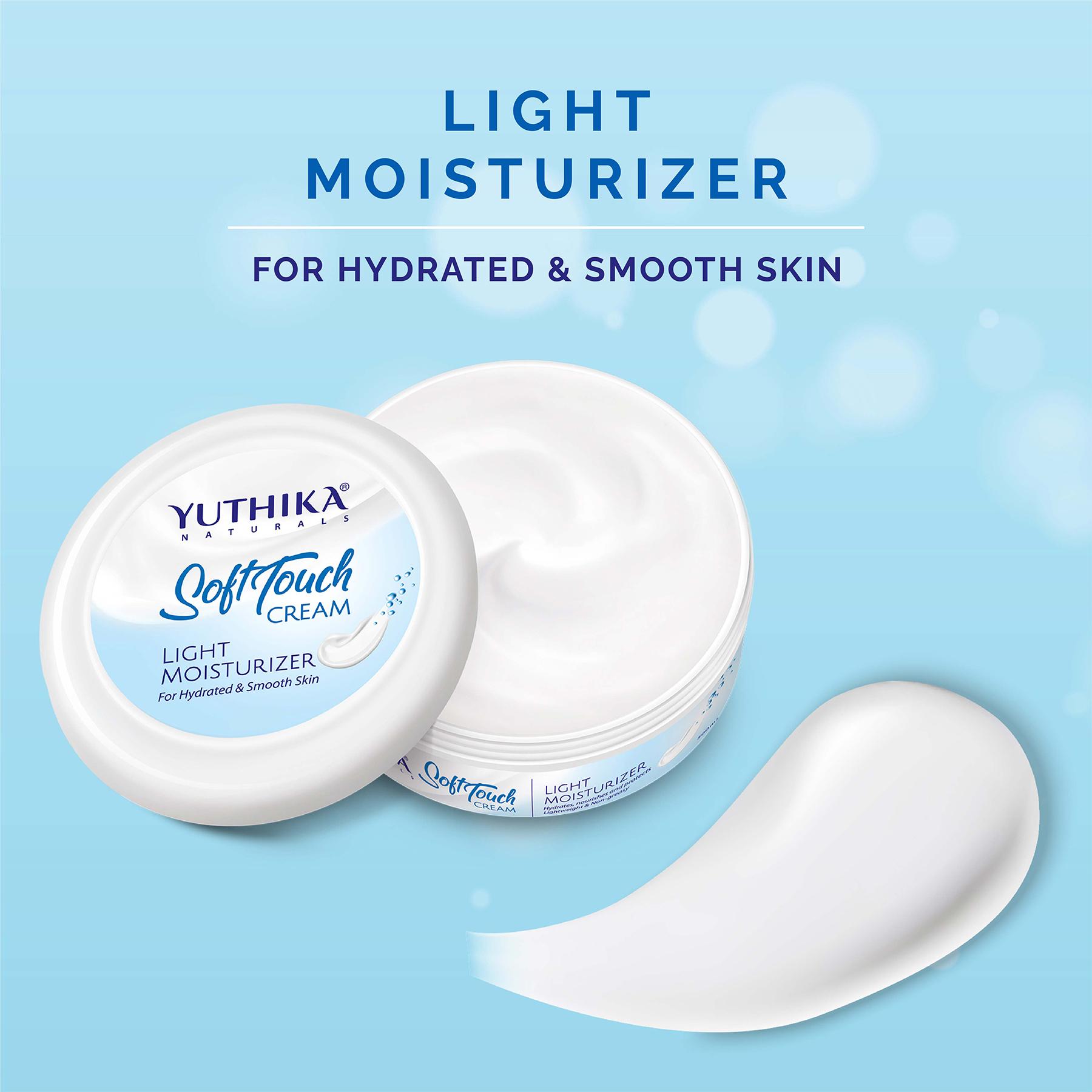 Yuthika Naturals Soft Touch Light Moisturizer Cream | Non-sticky & Deep Nourishment | For Face, Hand & Body | Glycerin, Shea Butter & Vitamin E | (500G) image 4