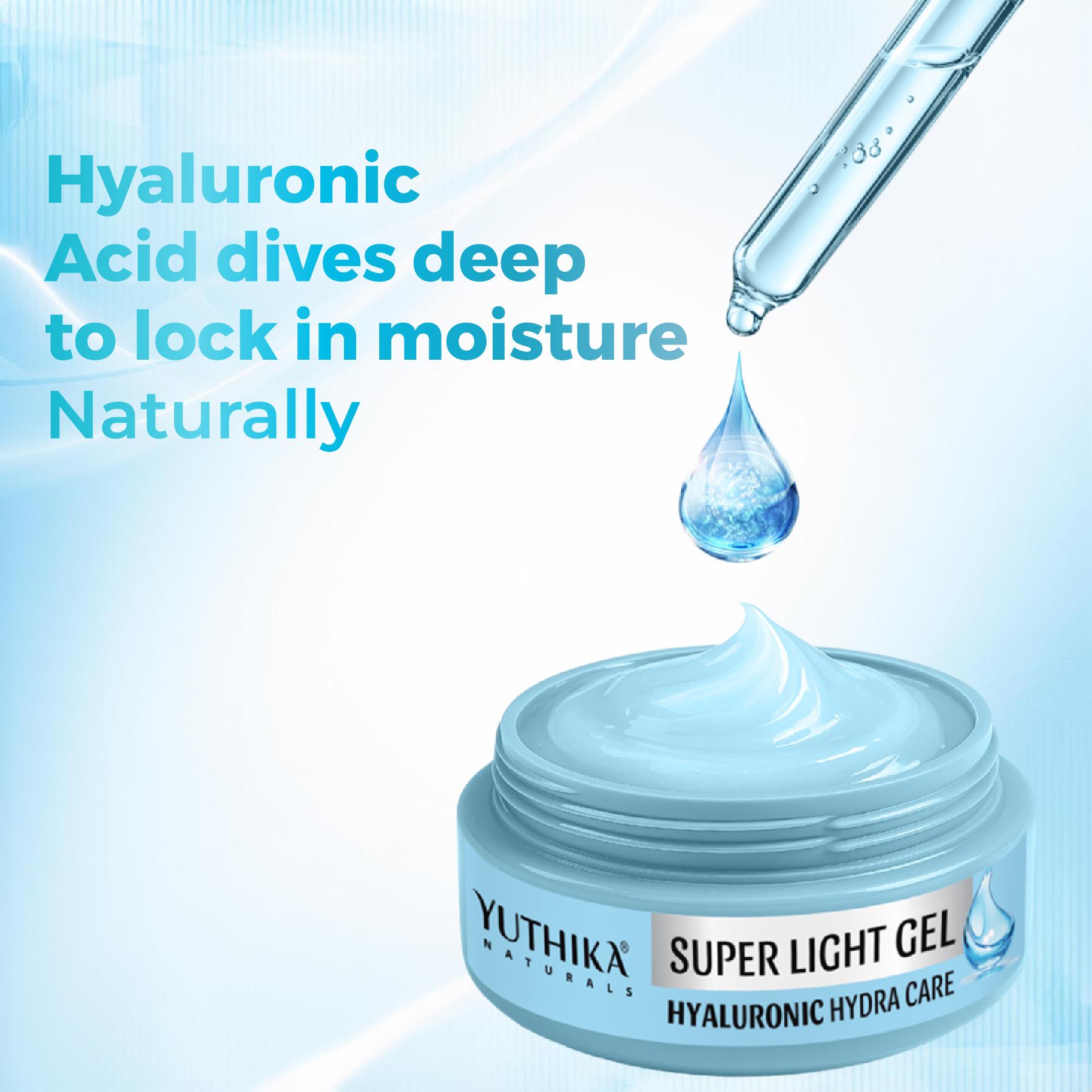 Yuthika Super Light Gel Face Moisturizer With Hyaluronic Acid 100ML | Oil-free & Non Sticky | Face Gel For Combination & Oily Skin | Moisturizer Cream image 4