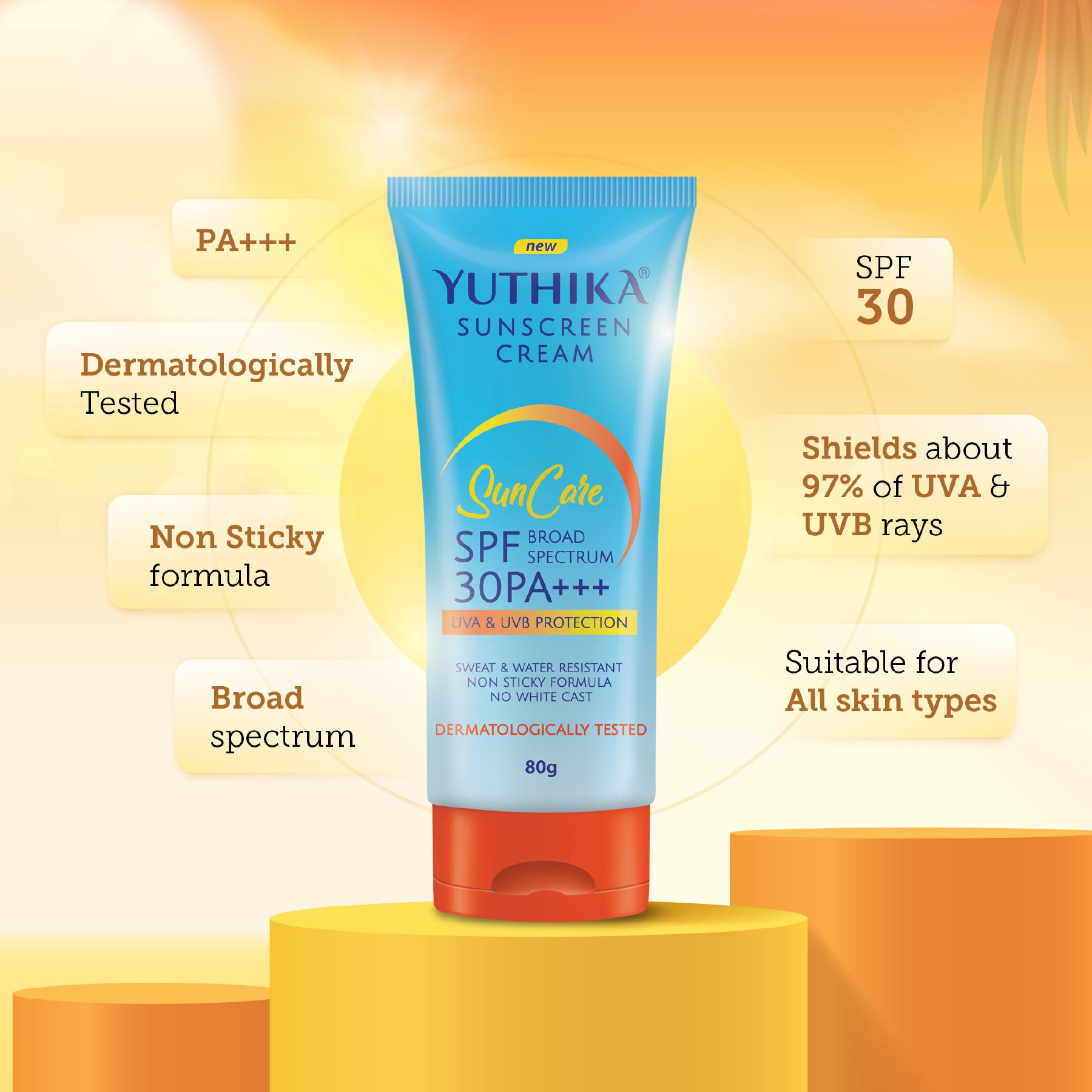 Yuthika Sunscreen Lotion Spf 30 Pa+++ 80G | High Protection, Non-greasy Formula, Uva & Uvb Protection For All Skin Types image 4