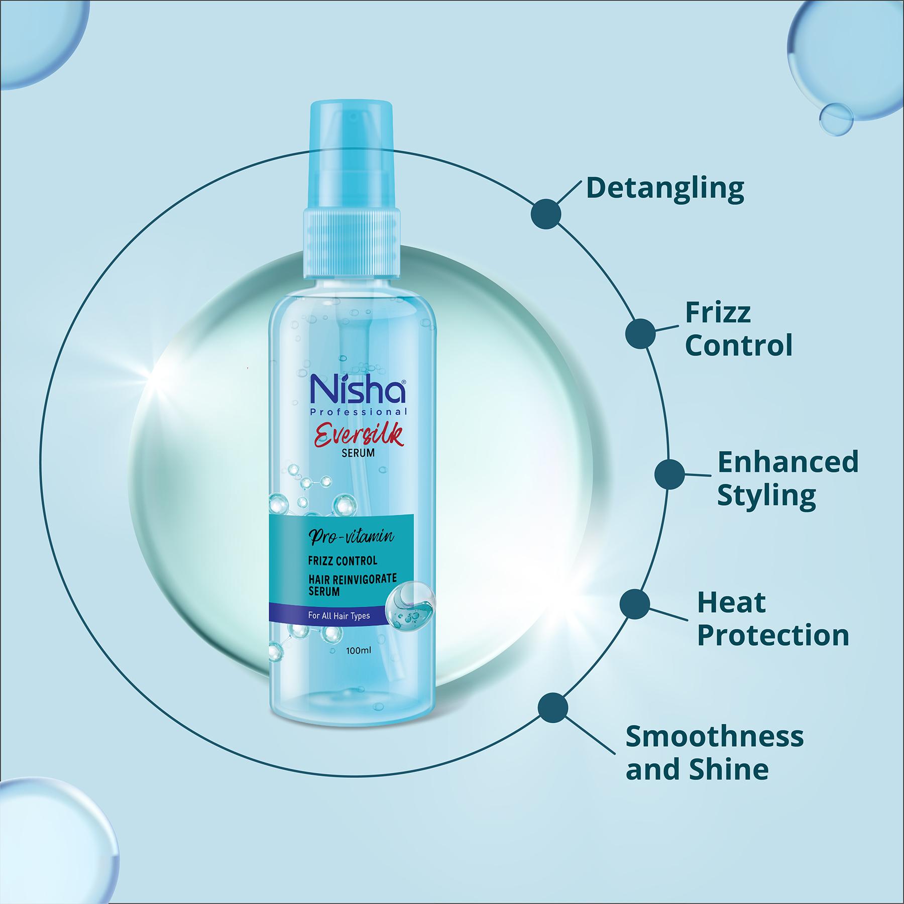 Nisha Hair Serum Eversilk Pro-vitamin Serum 100ML - Hair Serum For Dry Frizzy Hair, Hair Serum For Women & Men, Serum For Hair Smoothing image 4