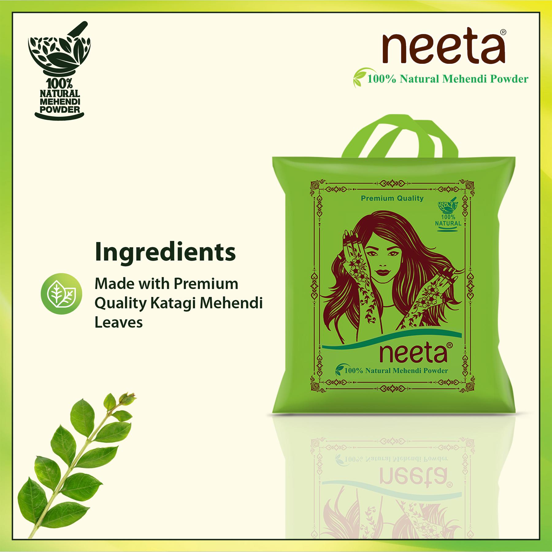 Neeta 100% Natural Henna Powder 500G Rich Brown For Hair, Hands & Feet image 4