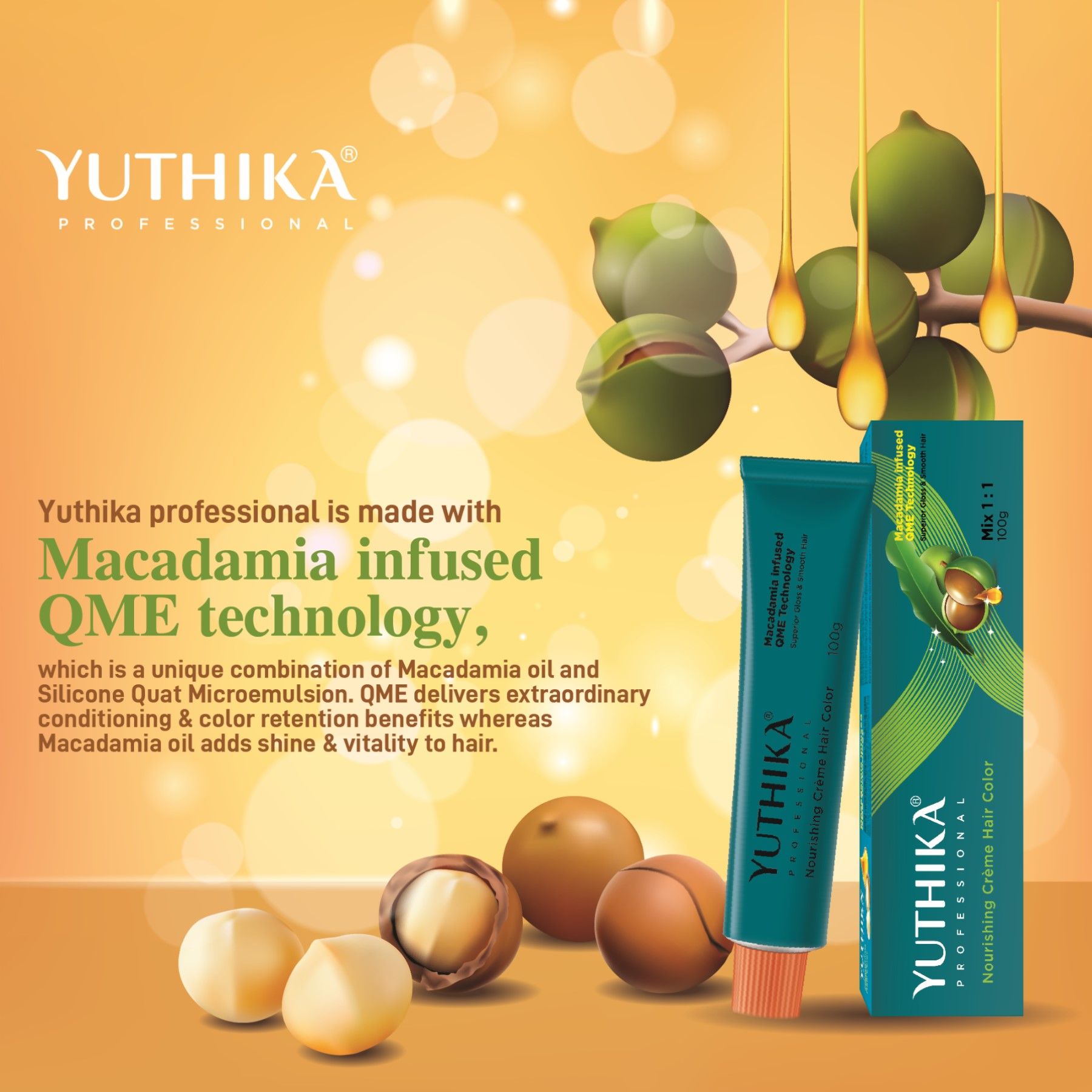 Yuthika Professional Creme Hair Color 100G Light Brown 5.0 image 4