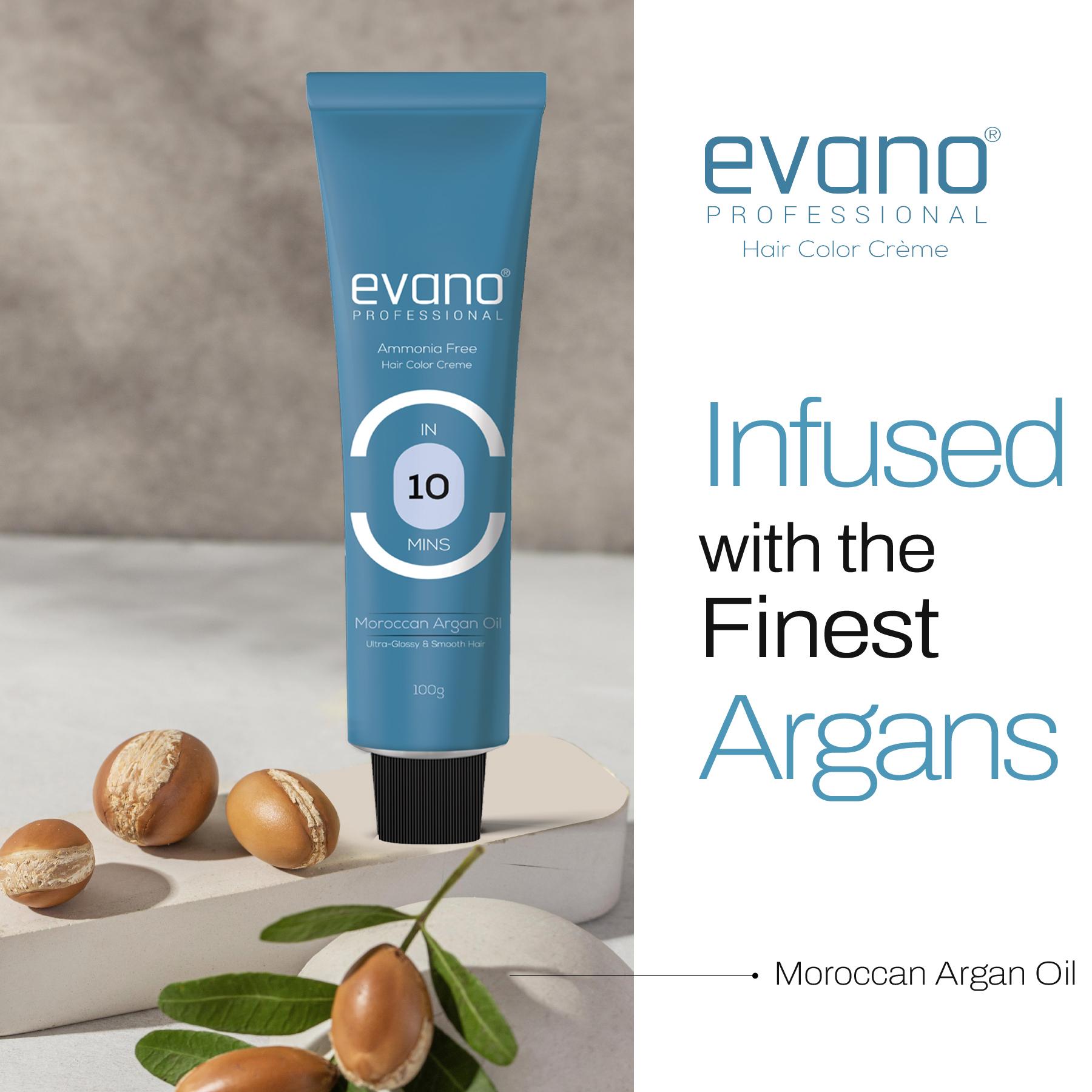 Evano Professional Creme Hair Colour Black, 100G, Ammonia Free, 100% Grey Coverage In 10 Minutes, Salon Quality Hair Color For Women & Men image 4