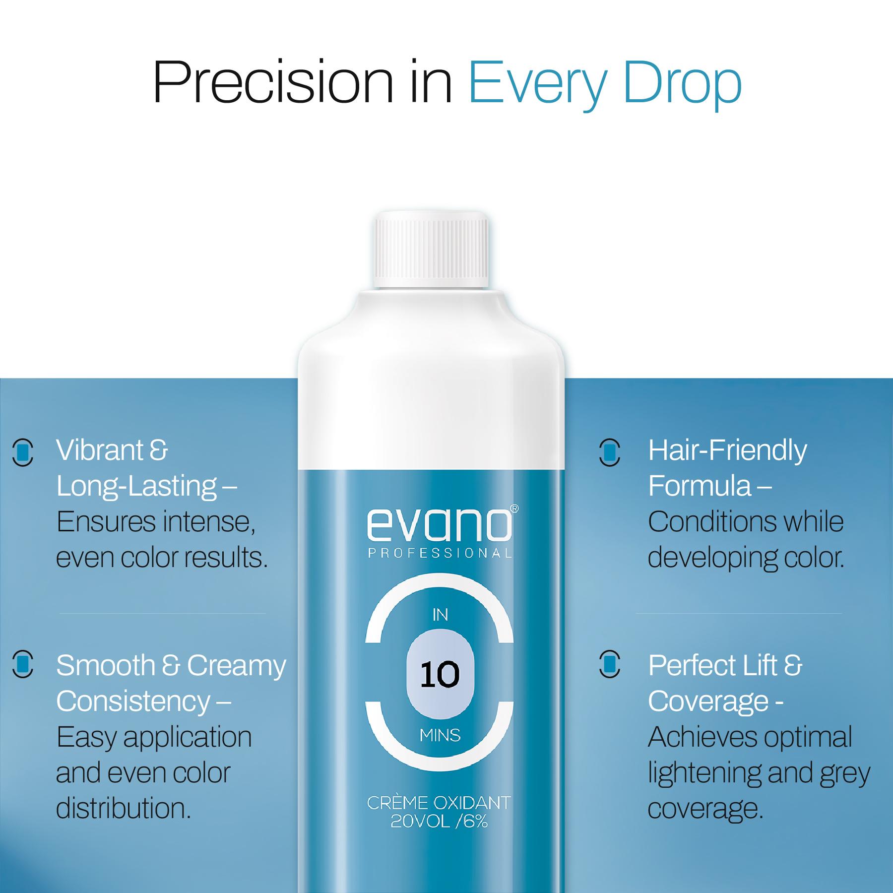 Evano Professional Developer For Hair Colour 1000ML | 10 Minute | Perfect For Women & Men Hair Color image 4