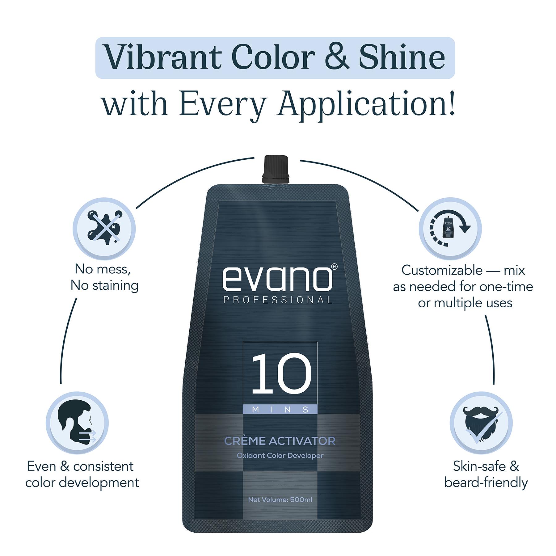 Evano Professional Activator Developer For Beard Color For Men 500ML |10 Minute | Perfect For Beard Colour image 4