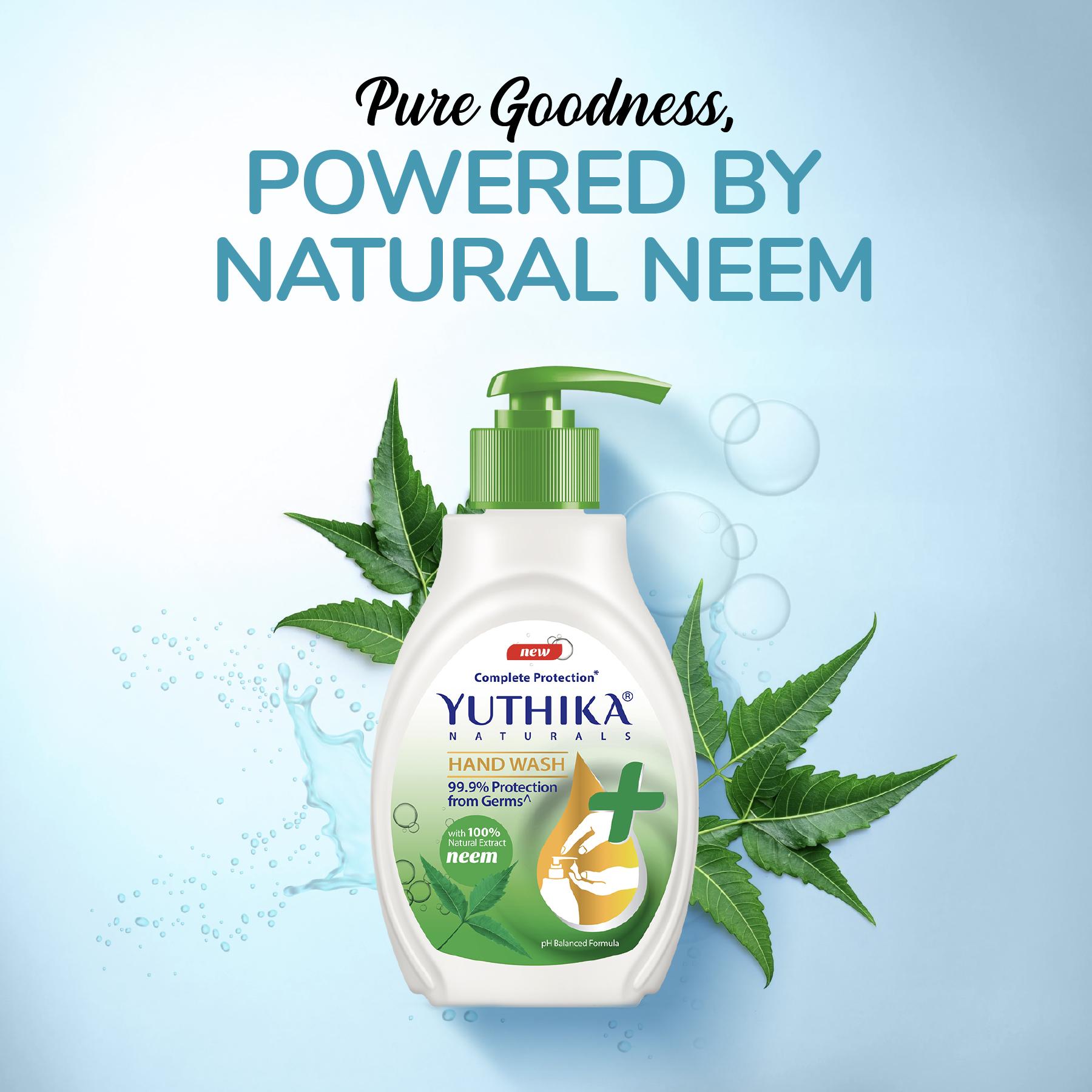 Yuthika Germ Protection Neem Hand Wash Liquid Refill 500ML | Antibactirial Handwash With Ph Balanced Formula image 4