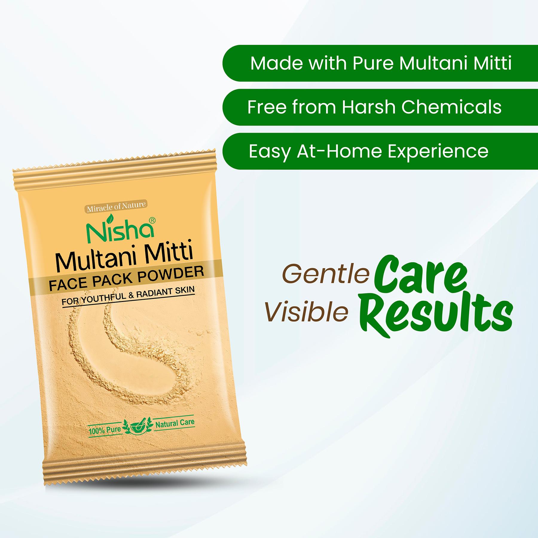 Multani Mitti Powder For Face Pack Pouch Pack Of 10 | Natural Oil Control, Acne & Tan Removal image 4