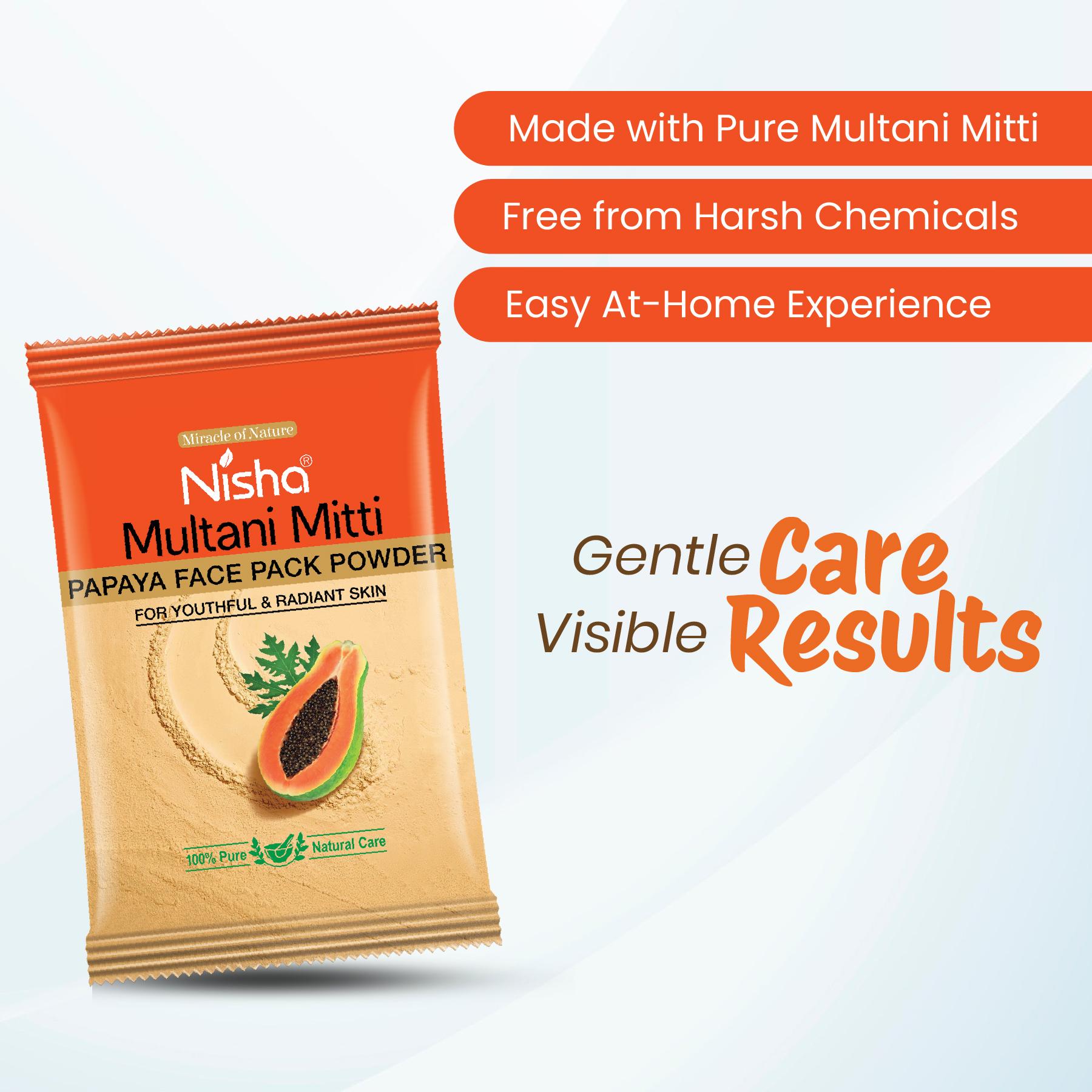 Multani Mitti Powder For Face Pack Pouch Pack Of 10 | Natural Oil Control, Acne & Tan Removal image 4