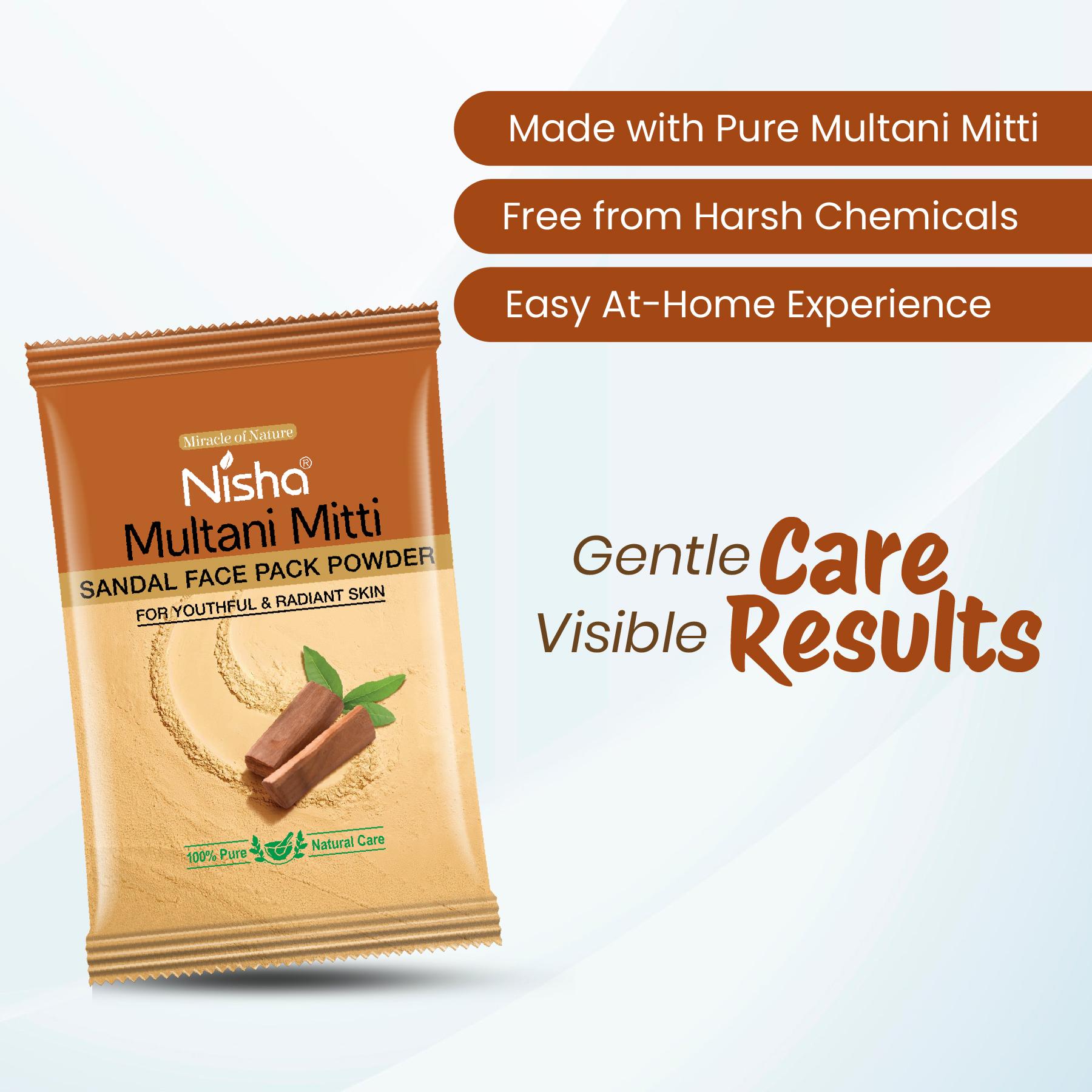 Multani Mitti Powder For Face Pack Pouch Pack Of 10 | Natural Oil Control, Acne & Tan Removal image 4